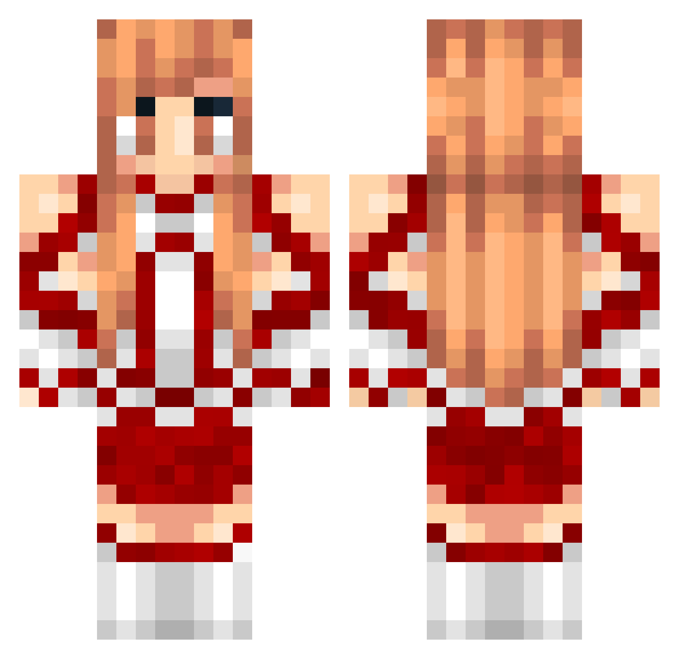naofumodry Minecraft skin, front and back view