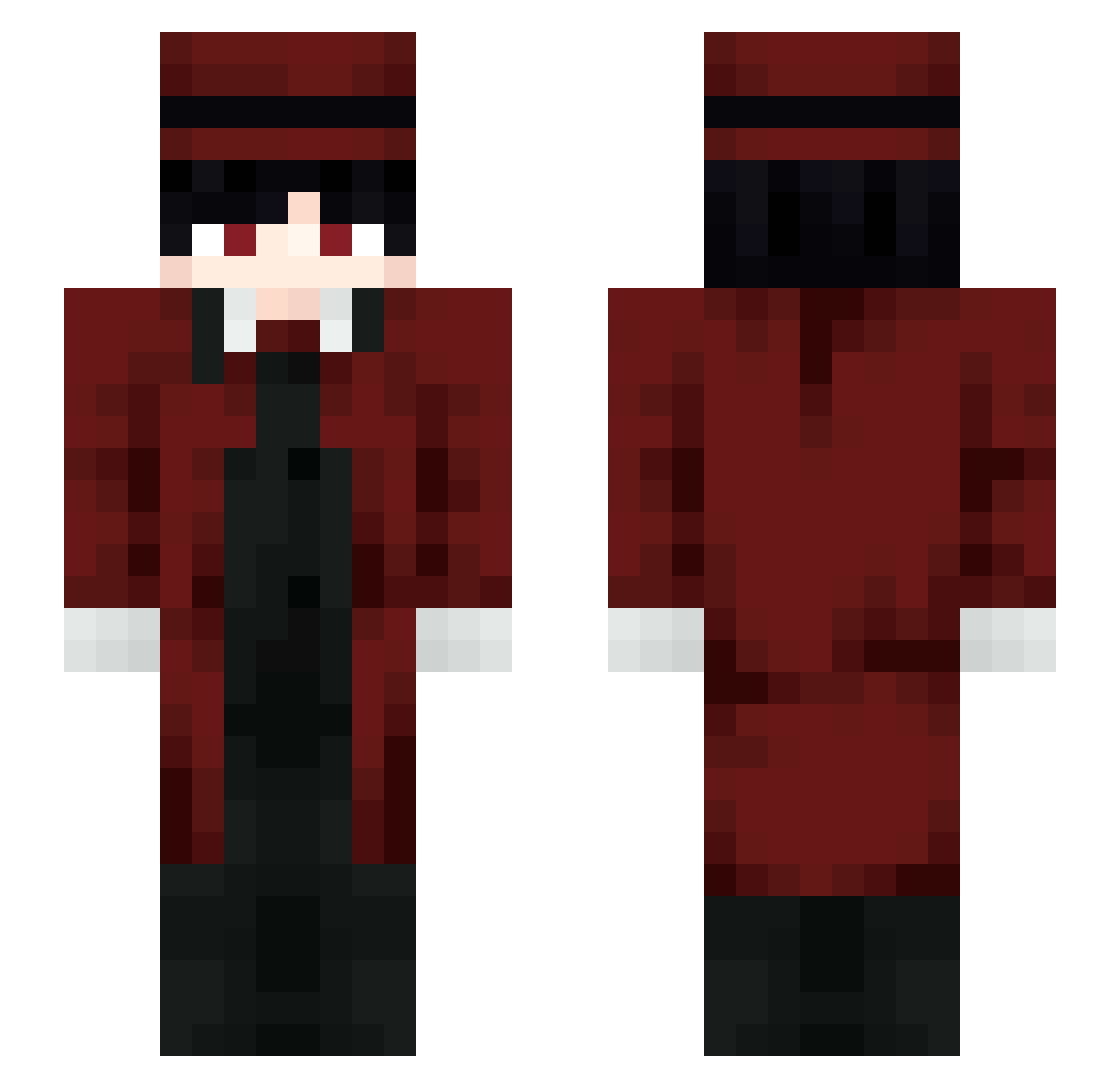 Llerar Minecraft skin, front and back view