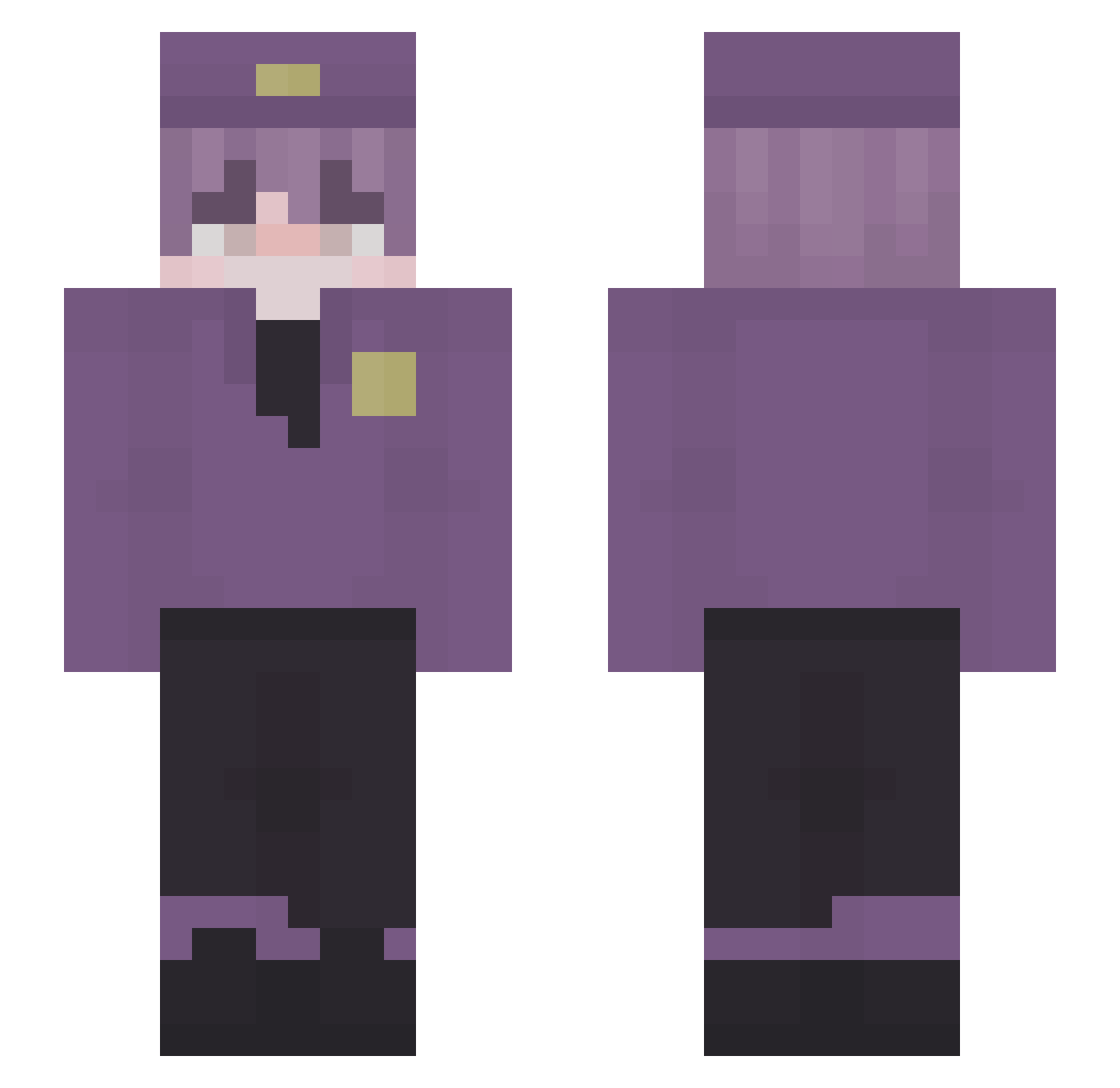 LeV3reDesPatates Minecraft skin, front and back view