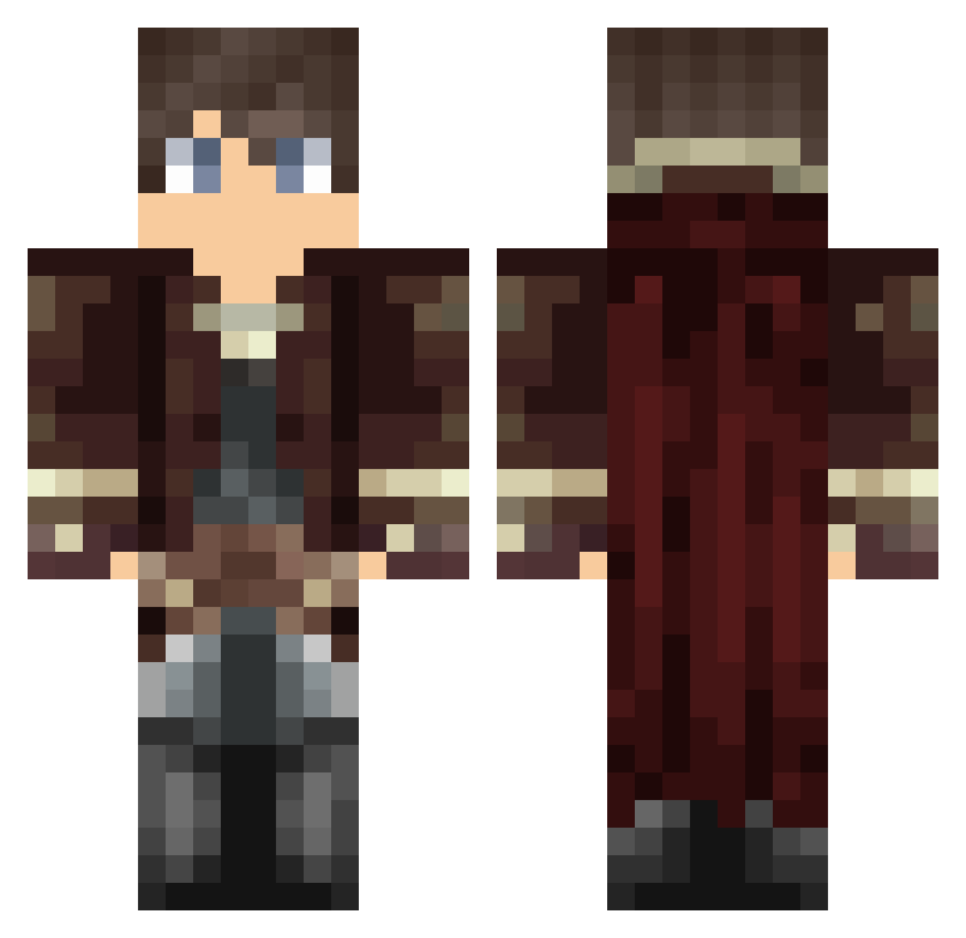 ShadowHunterNL20 Minecraft skin, front and back view