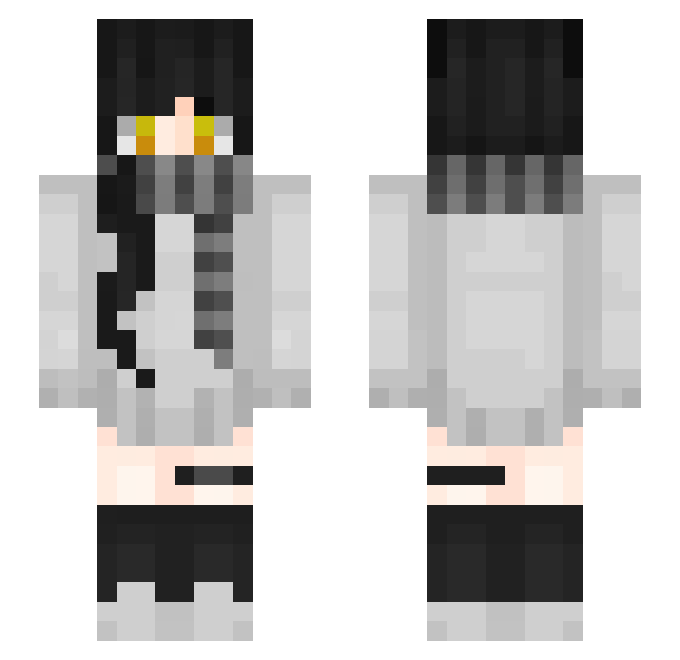 Lynx_Juice Minecraft skin, front and back view