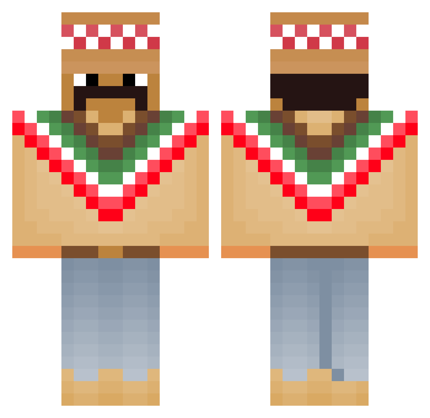IridiumArsenic Minecraft skin, front and back view
