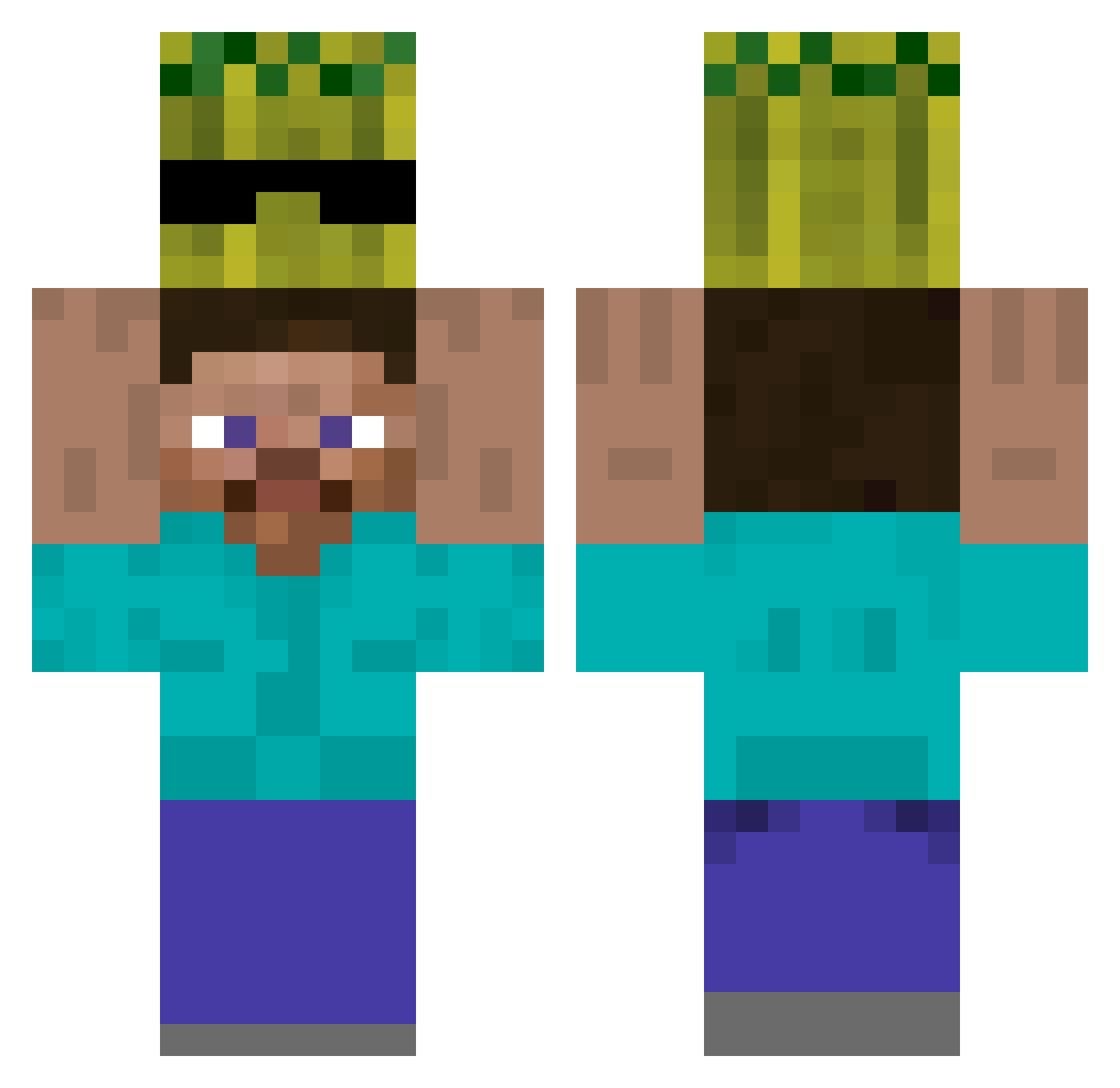 quannnnnic Minecraft skin, front and back view