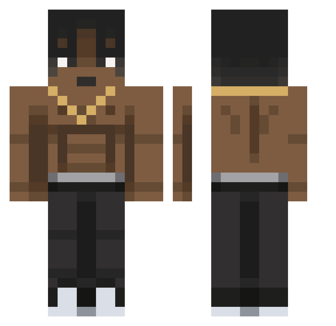 tanjiro_chan Minecraft skin, front and back view
