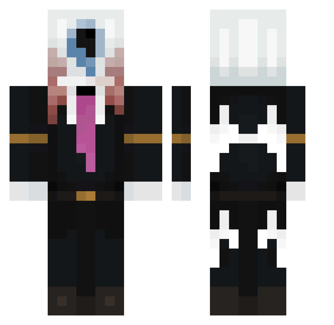 wilbvrsoot Minecraft skin, front and back view