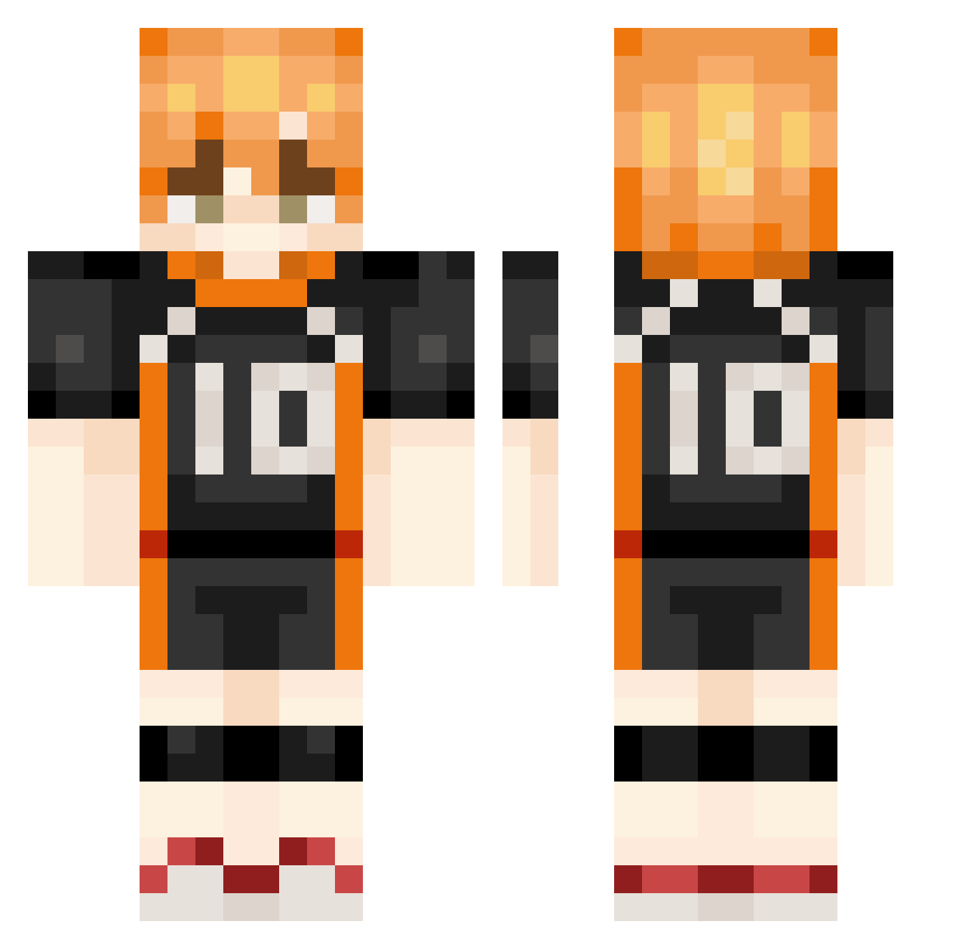 volleyballmastr Minecraft skin, front and back view
