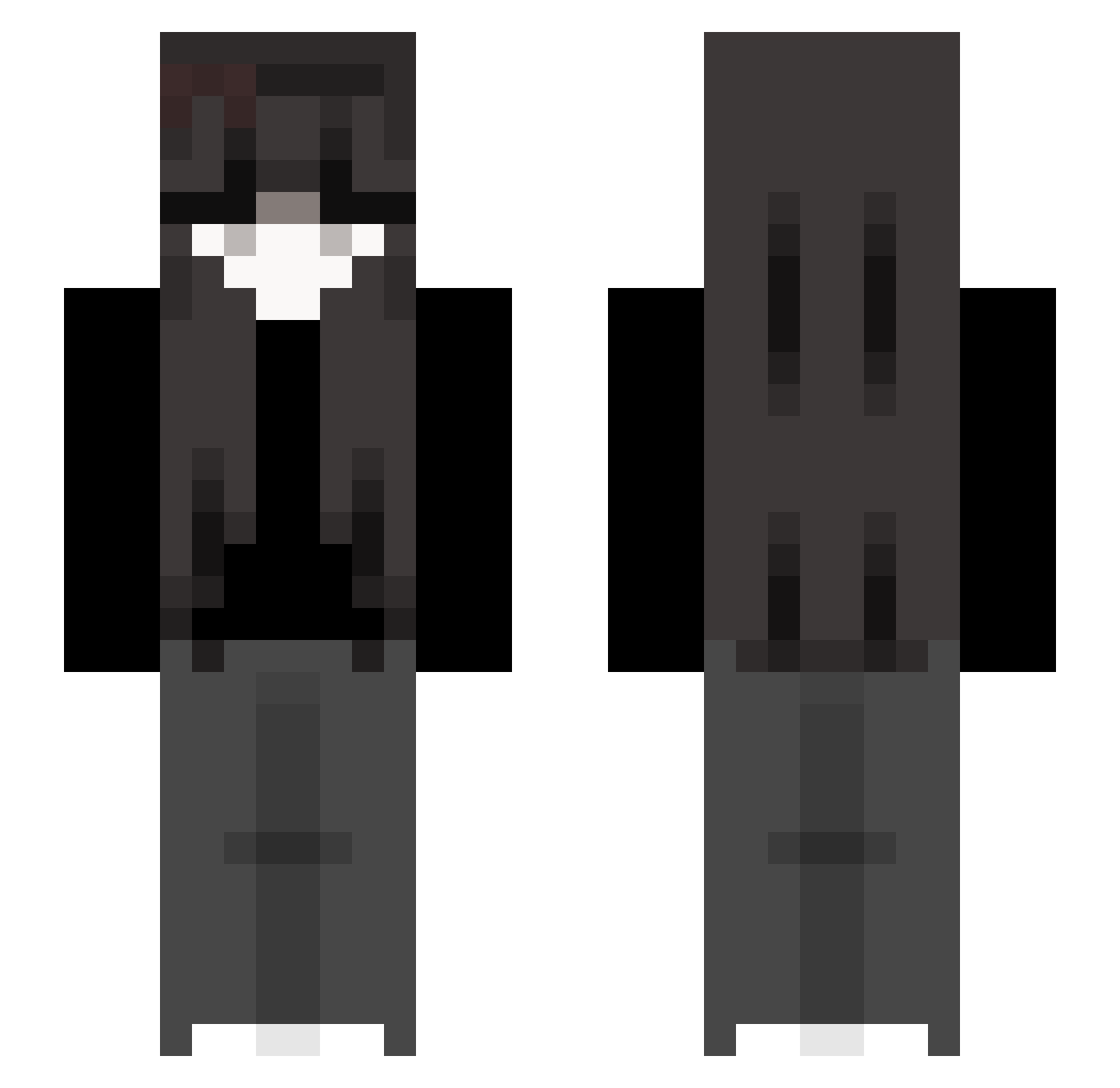 zhi_d Minecraft skin, front and back view