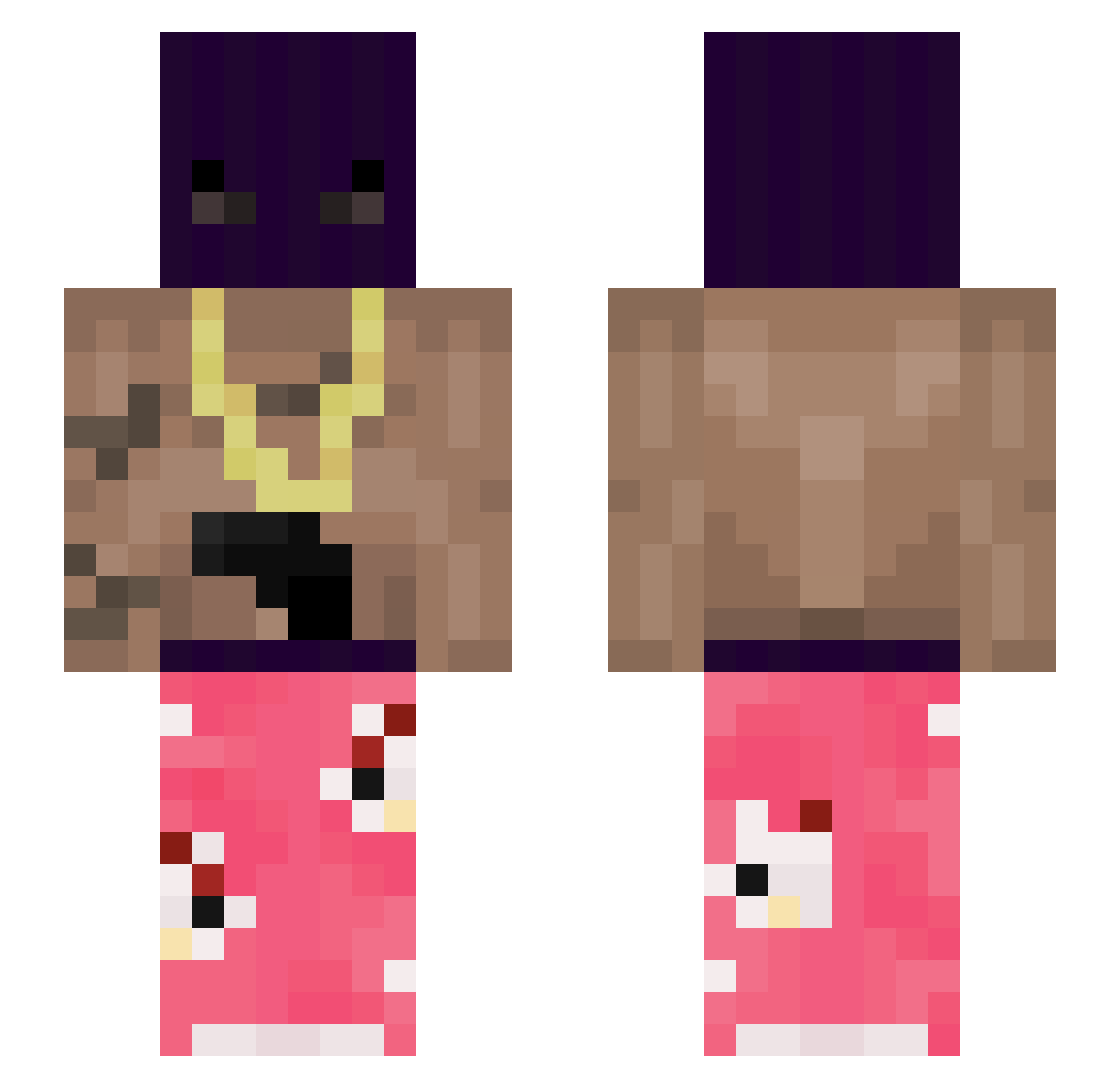 Kajethanos Minecraft skin, front and back view