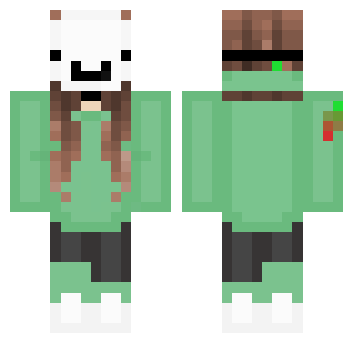 butterscotchie Minecraft skin, front and back view