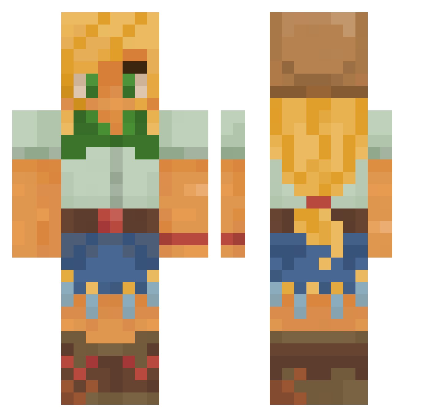 Eggs_In_A_Pan Minecraft skin, front and back view