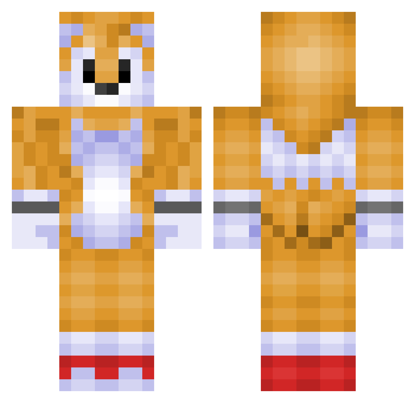 prekt_ Minecraft skin, front and back view
