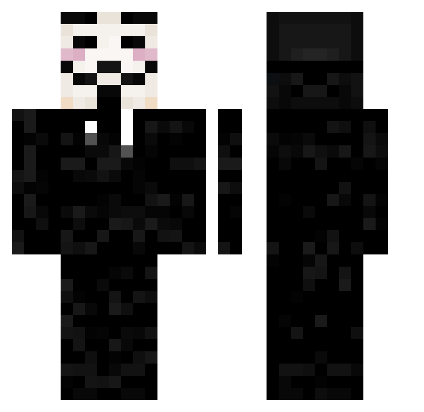 SurfOG Minecraft skin, front and back view