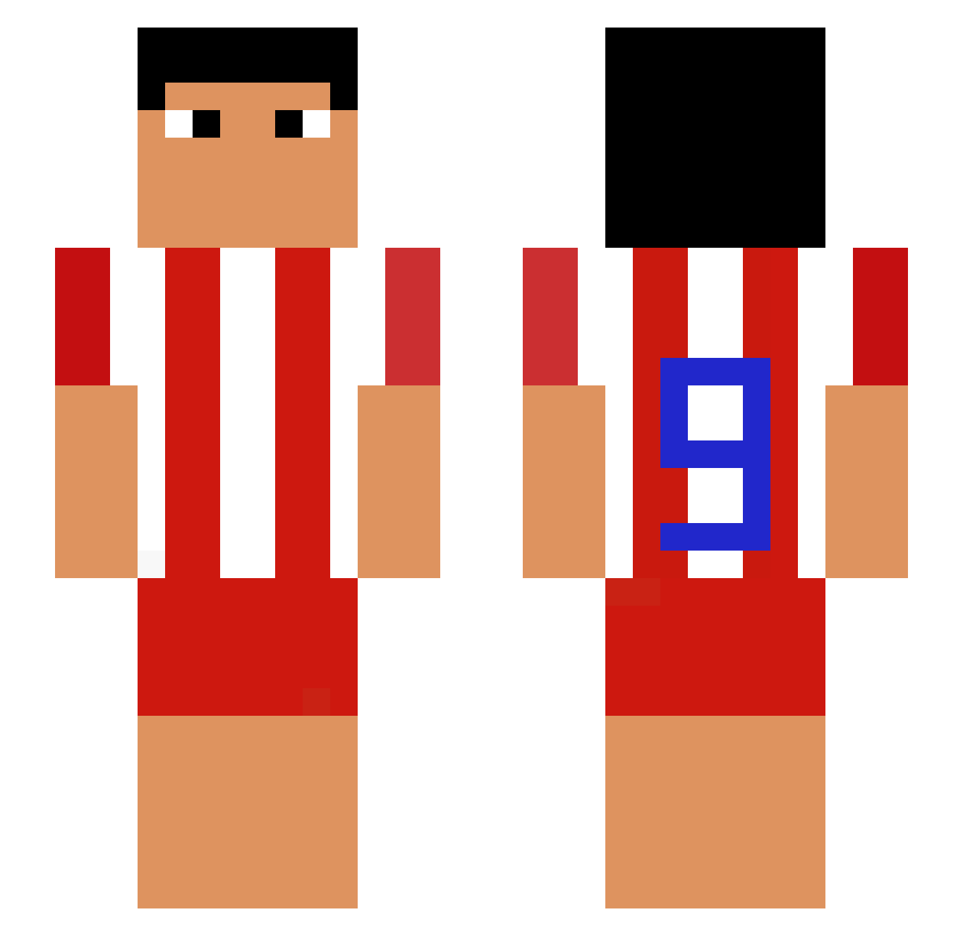 PMS_ozbiljan Minecraft skin, front and back view