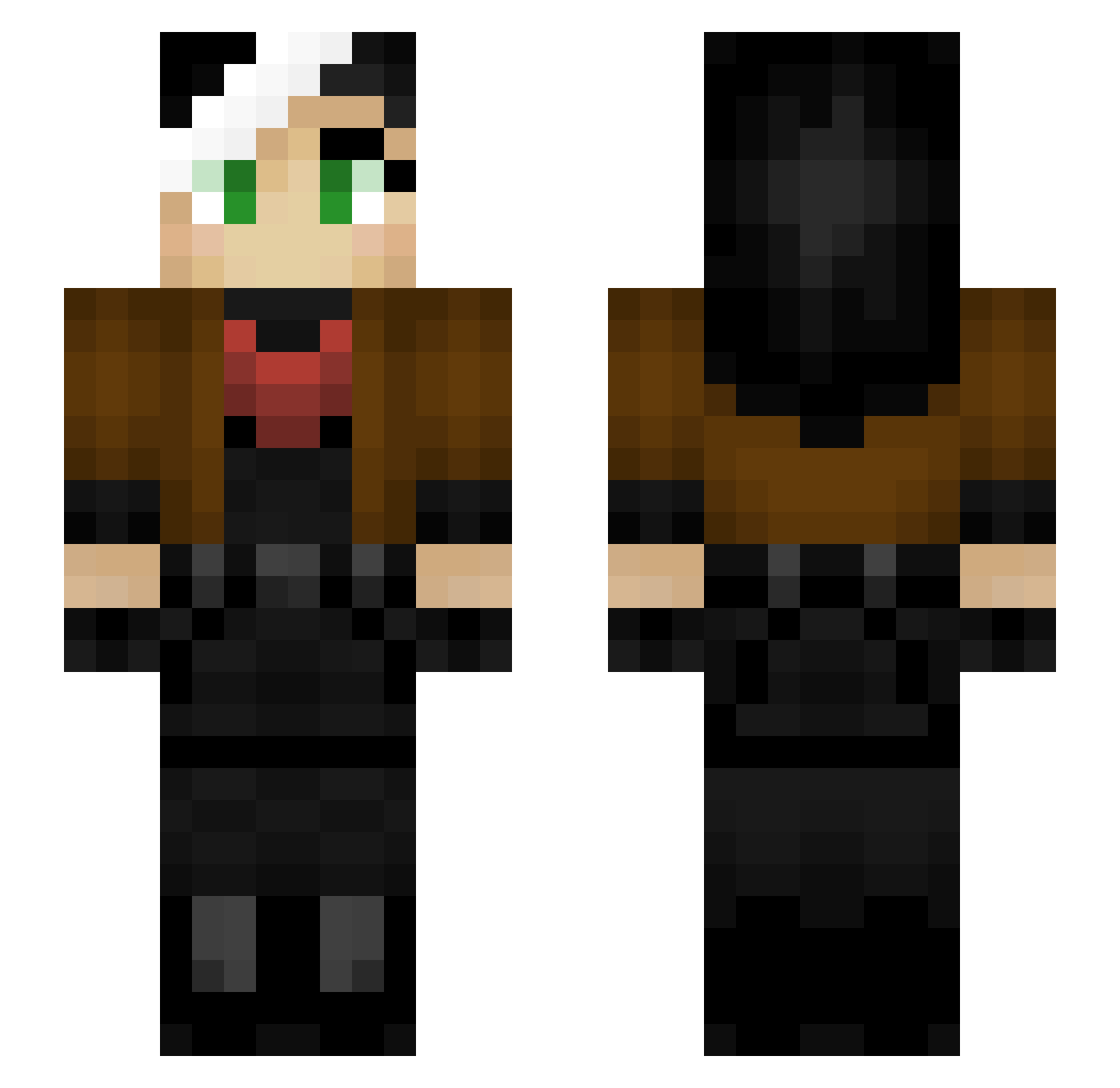 Vadea Minecraft skin, front and back view