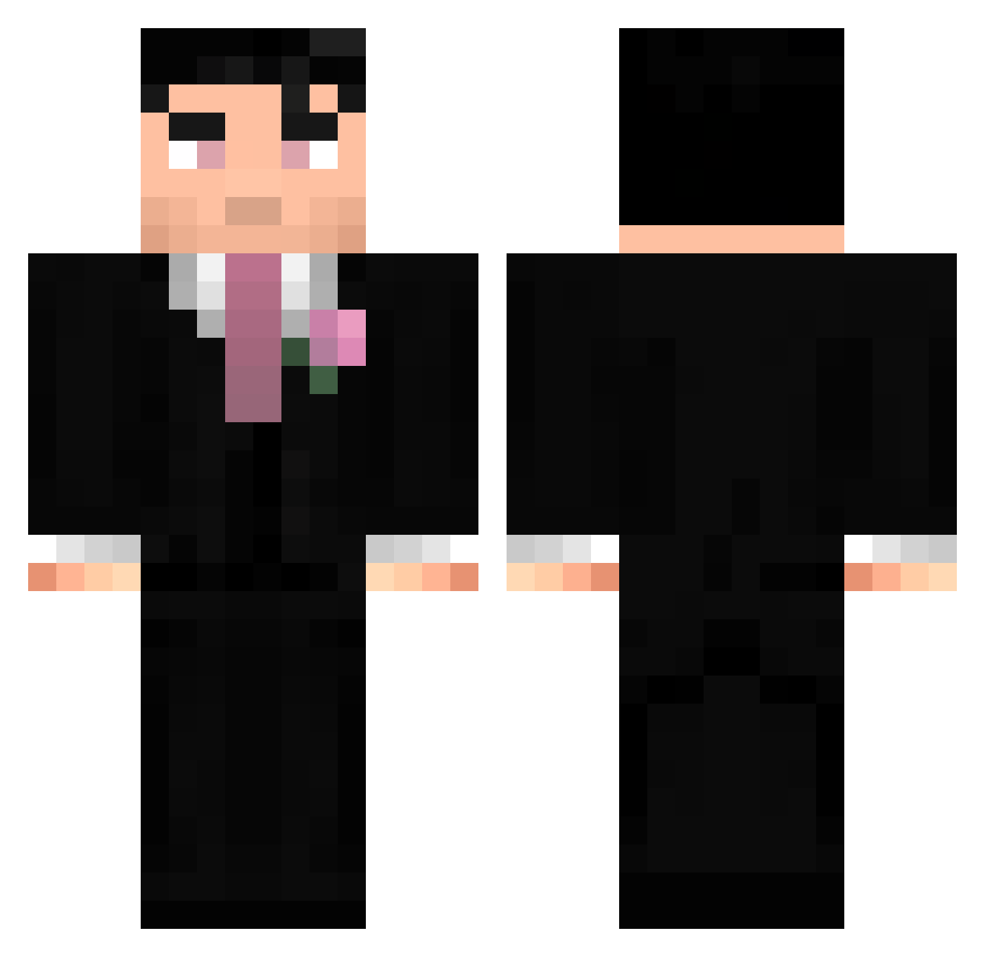 czarnyjano Minecraft skin, front and back view