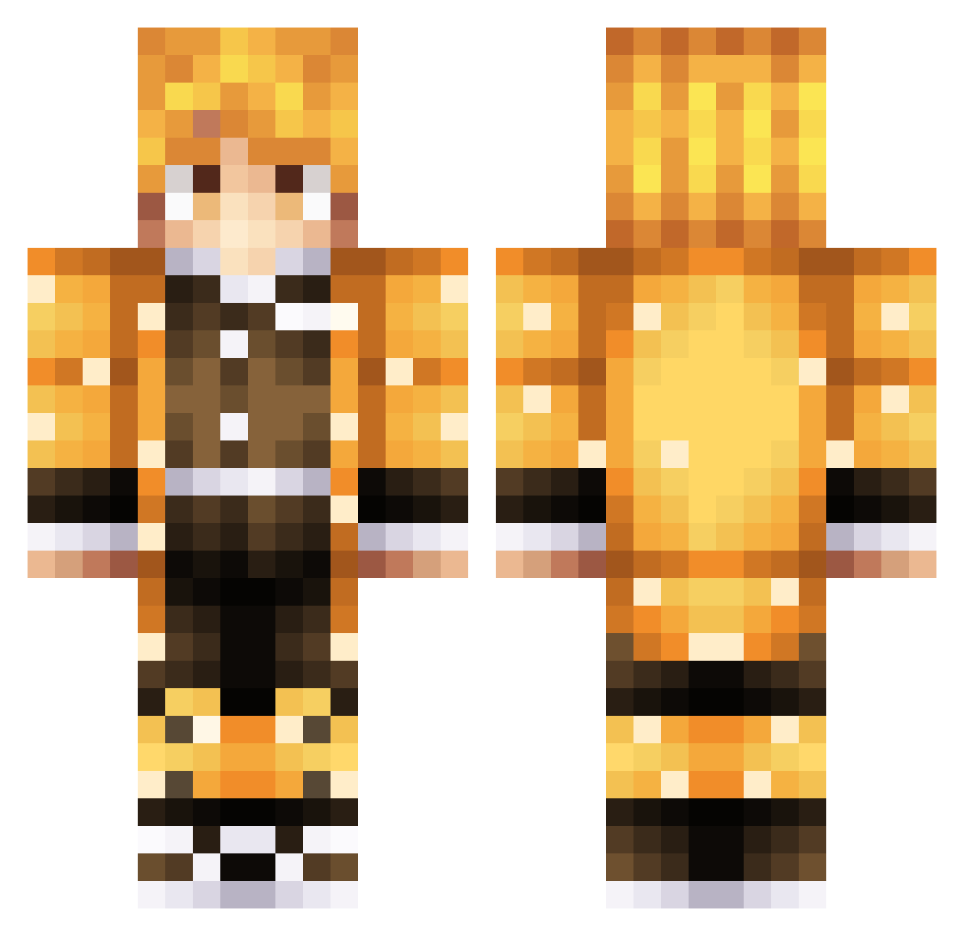 gab1maru Minecraft skin, front and back view