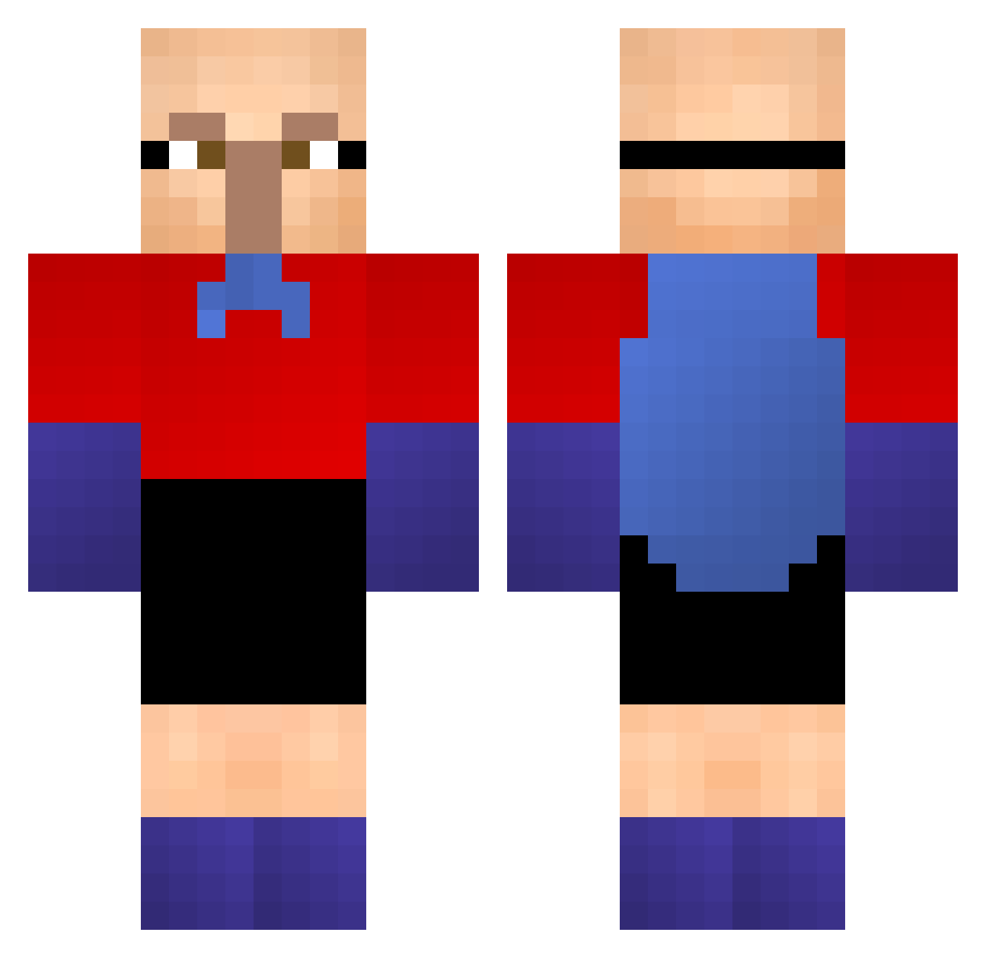 daniel6654 Minecraft skin, front and back view