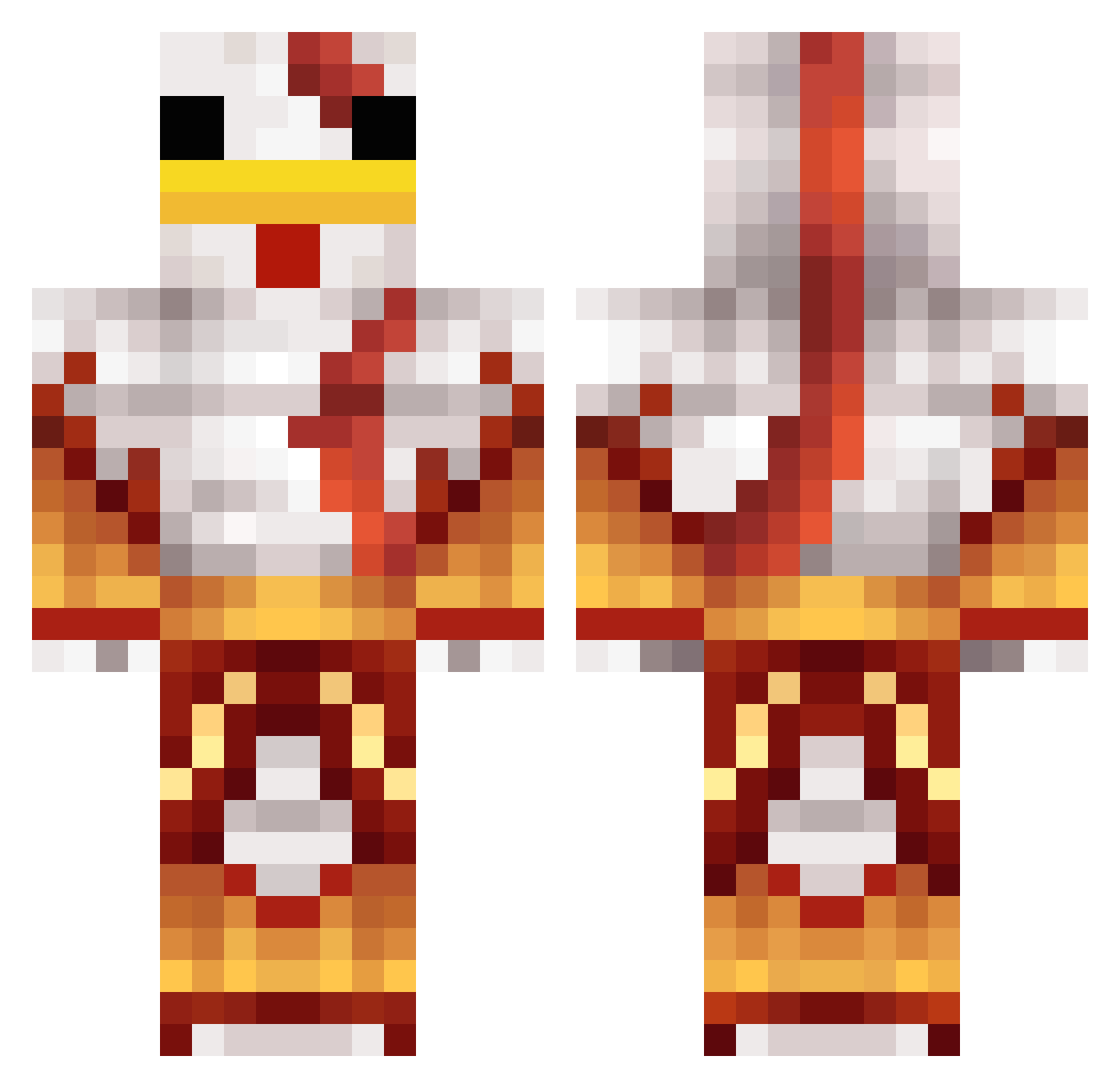 elviturro28 Minecraft skin, front and back view