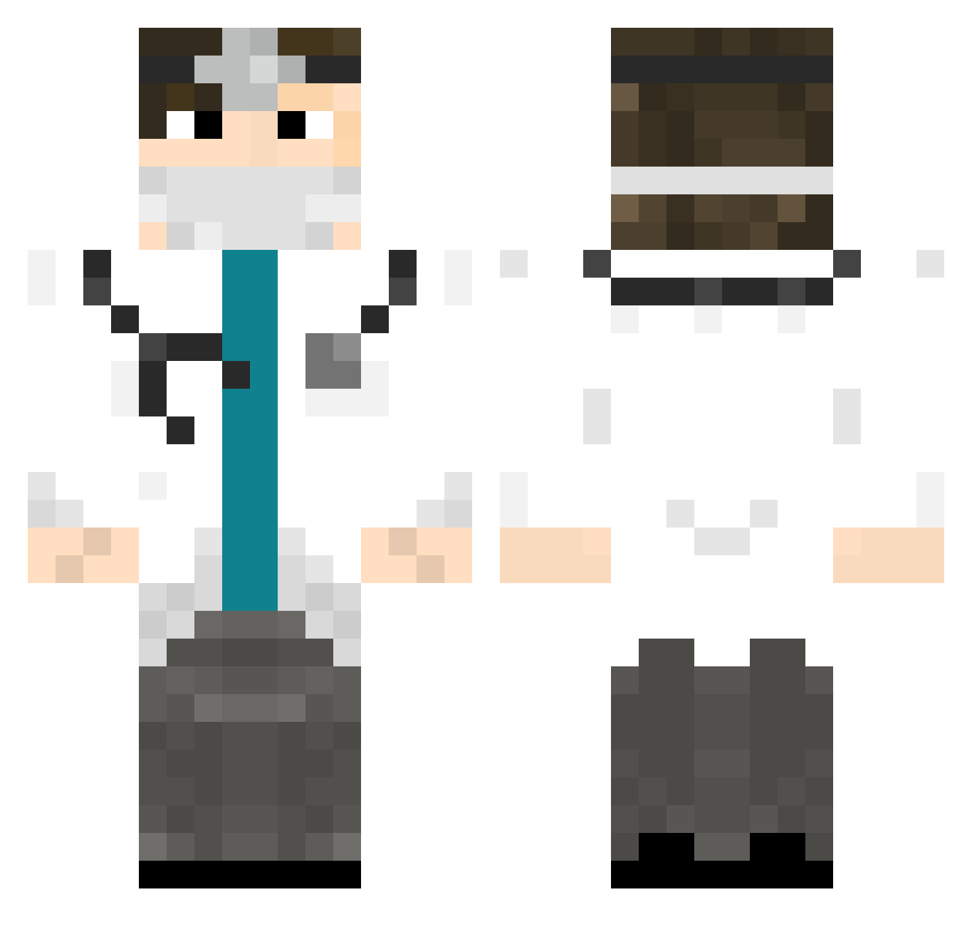DrDanner Minecraft skin, front and back view