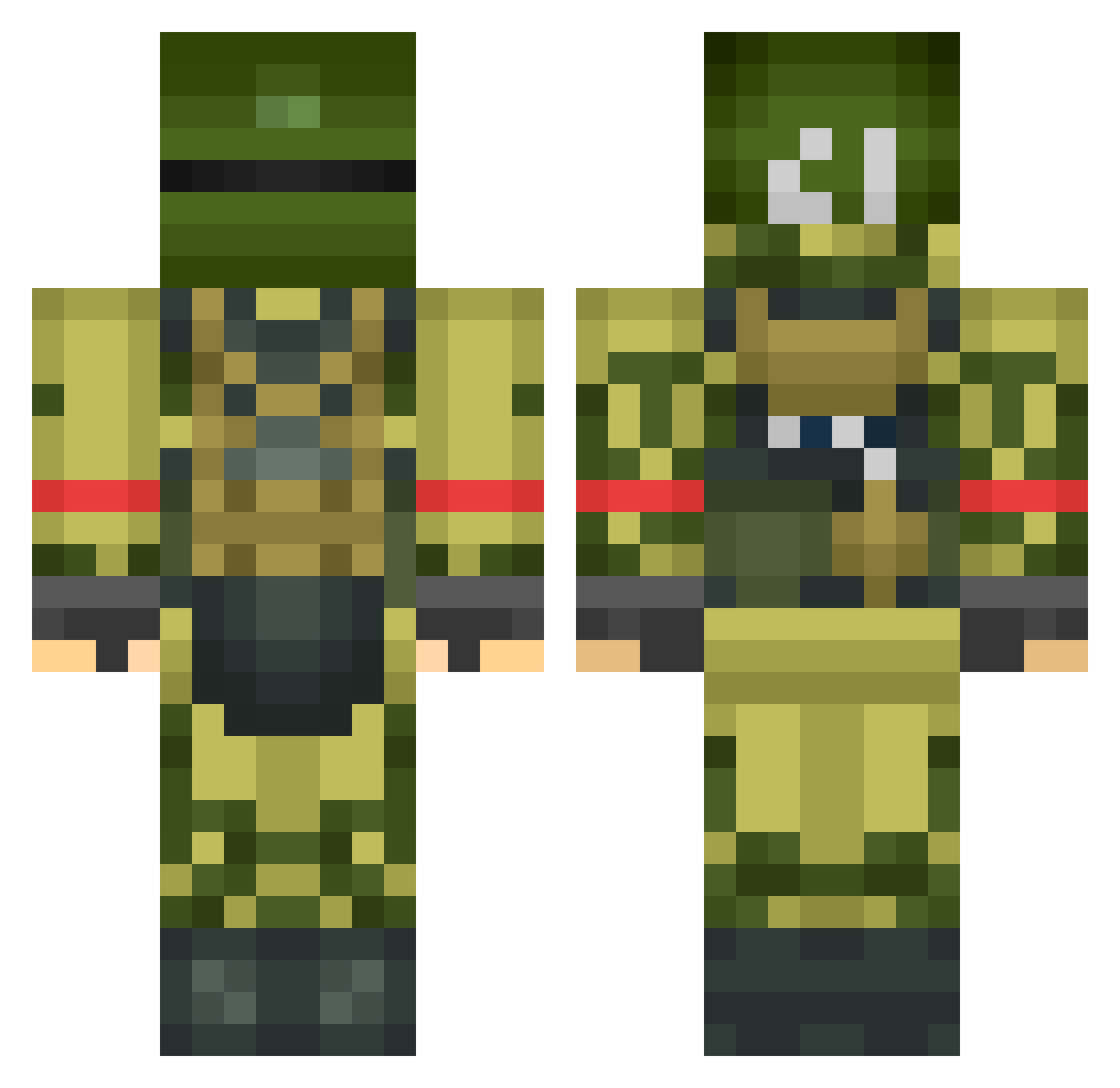 TEKNUT Minecraft skin, front and back view
