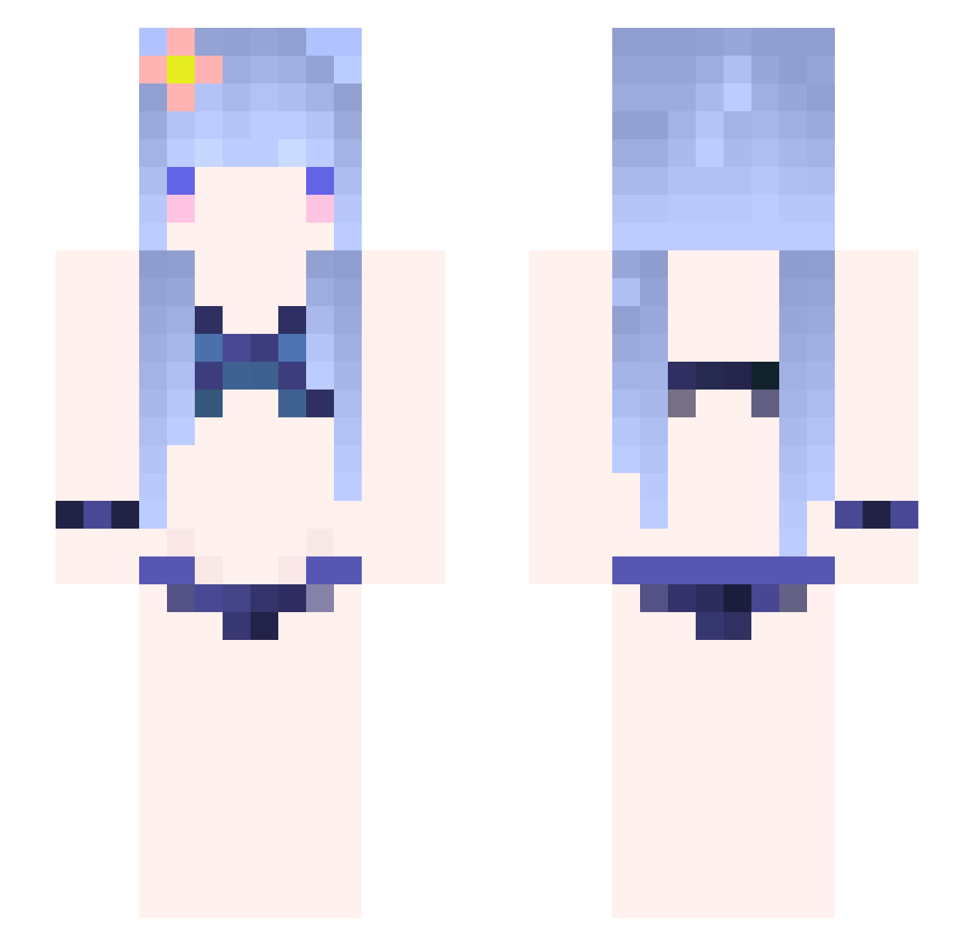 oYuaNuwU Minecraft skin, front and back view