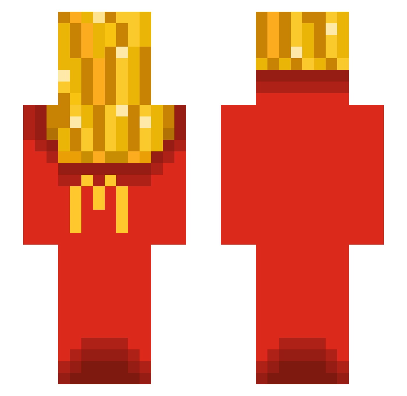 lnsaneSimas Minecraft skin, front and back view