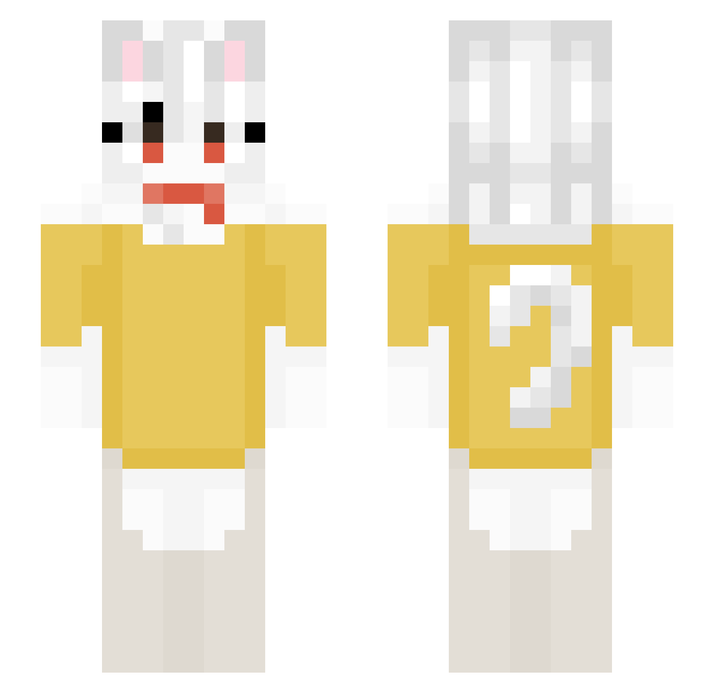 Istr Minecraft skin, front and back view