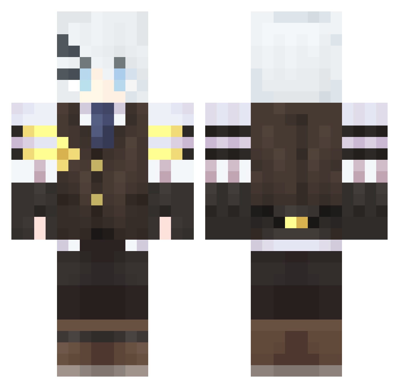 _EIKO_EIKO Minecraft skin, front and back view
