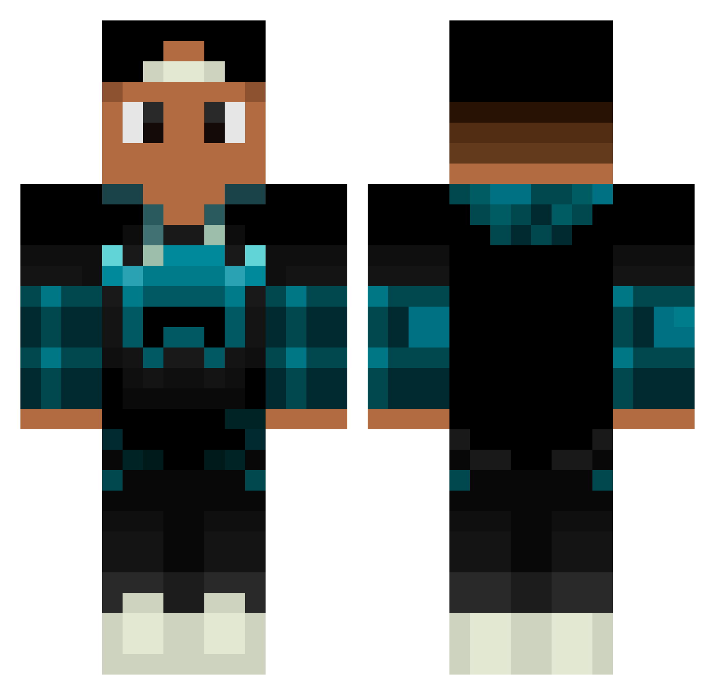 RyannGamerr Minecraft skin, front and back view