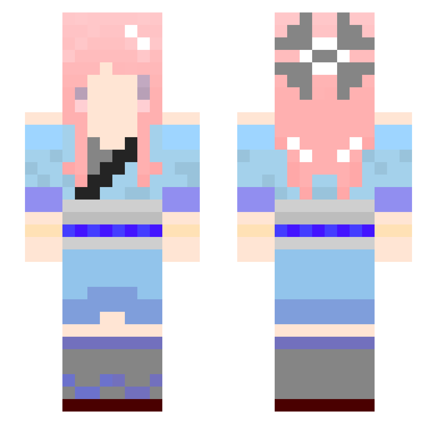 Antarctica_bear Minecraft skin, front and back view