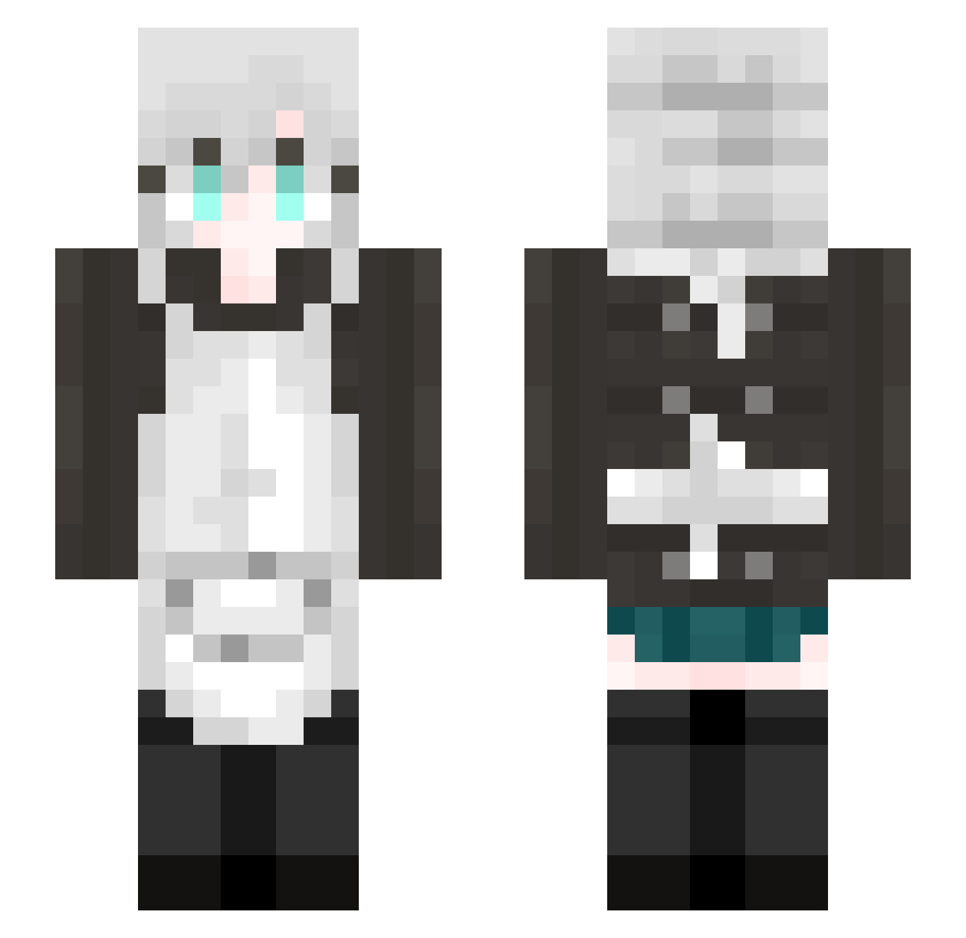 breaod Minecraft skin, front and back view