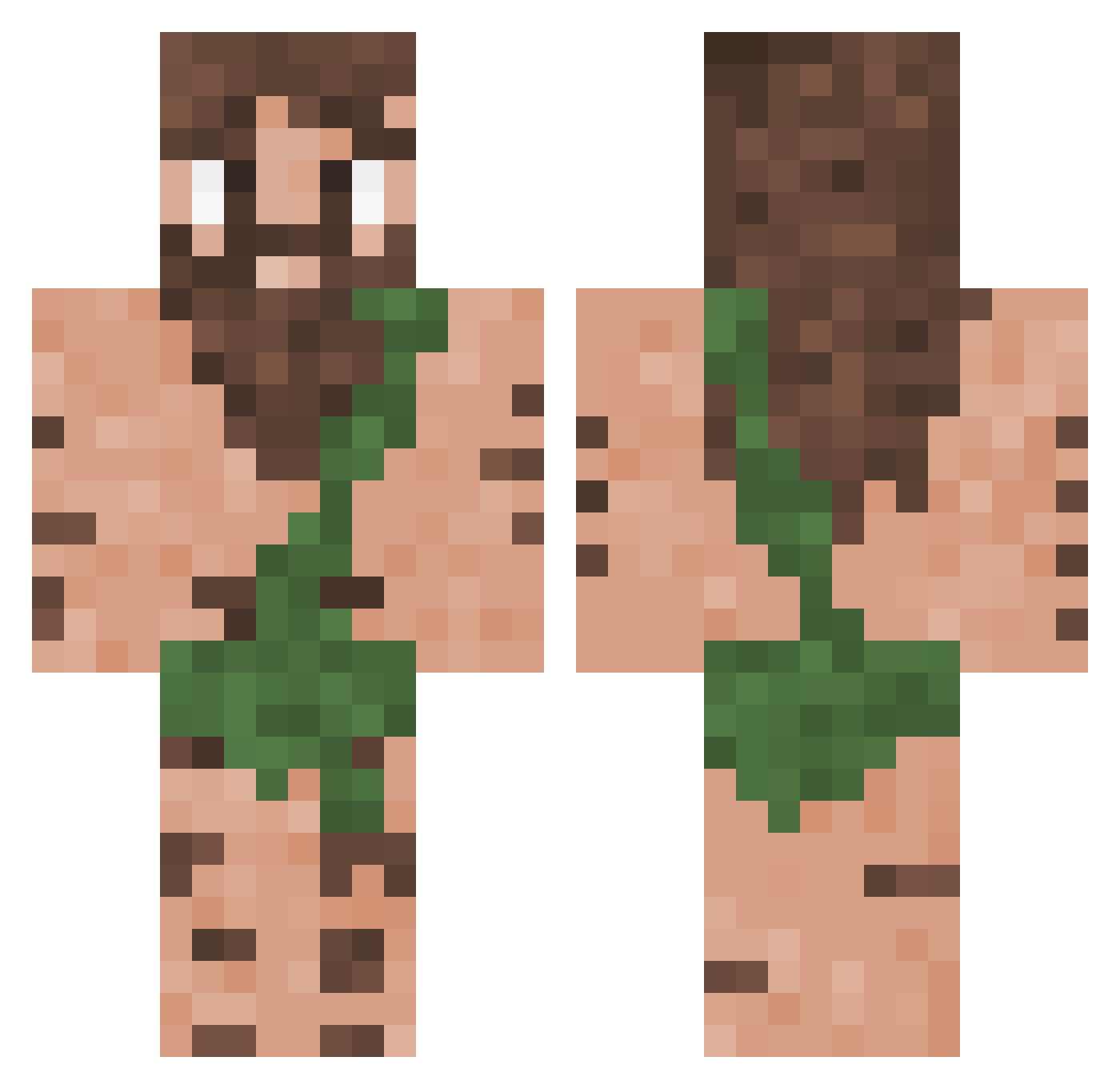 Antix1516 Minecraft skin, front and back view