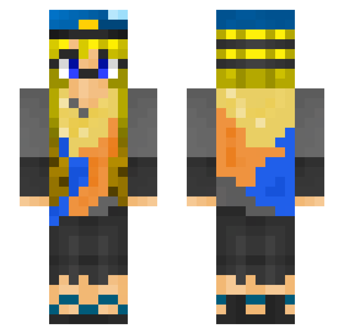misawsoup Minecraft skin, front and back view