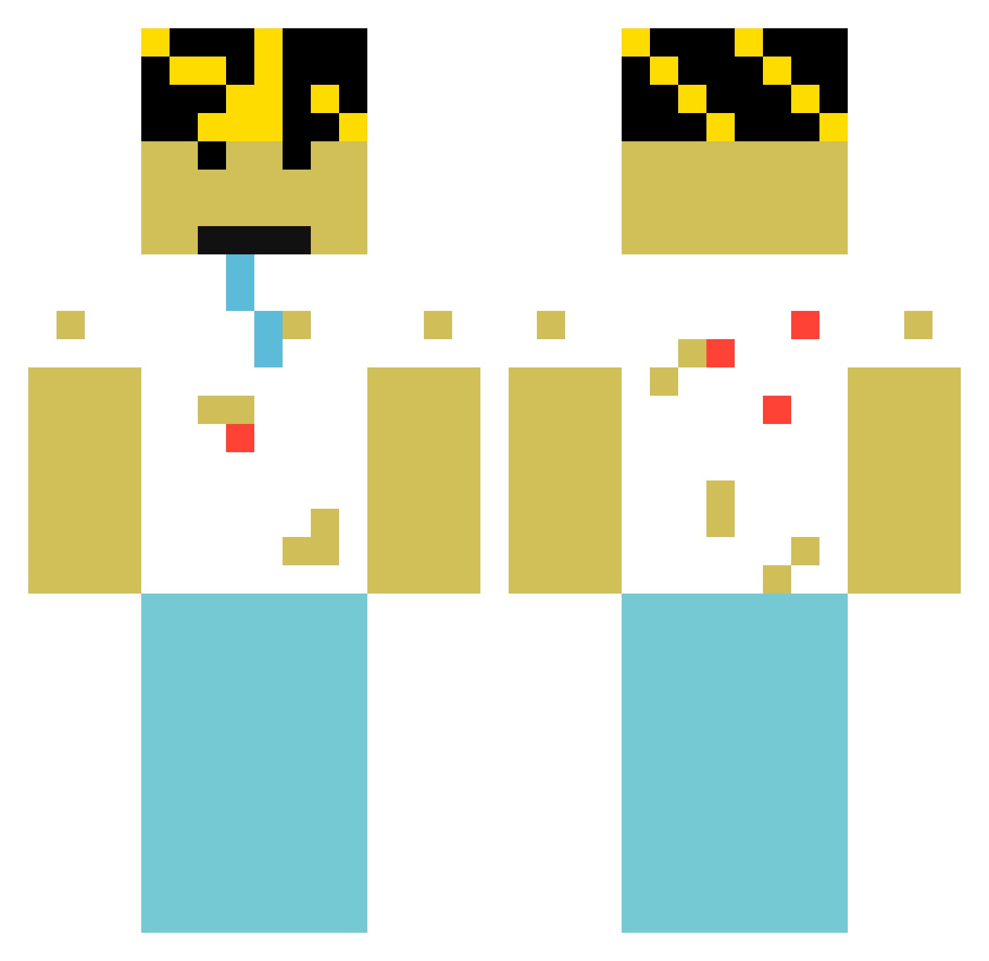cwmp67 Minecraft skin, front and back view