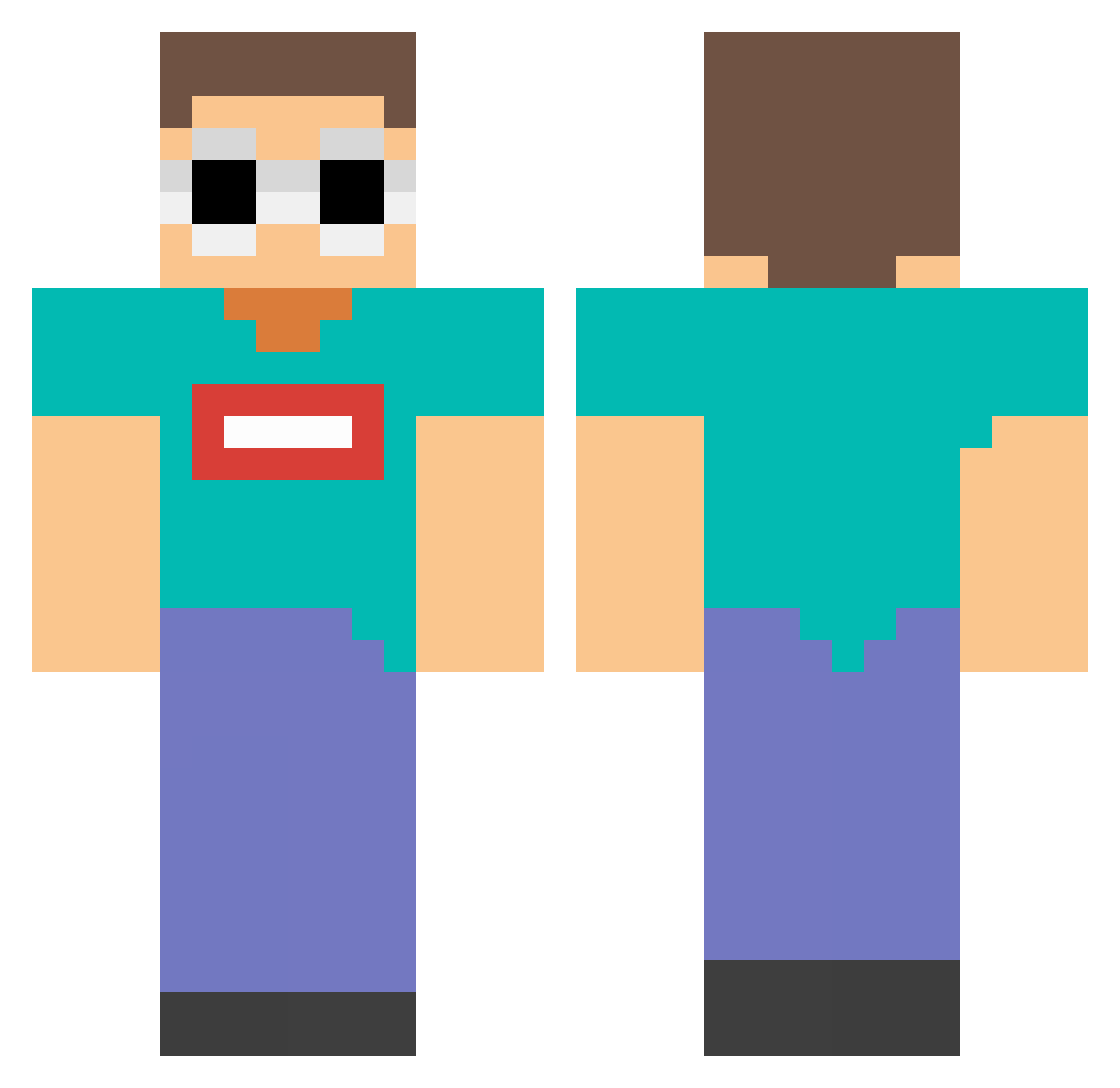 Xx_QaQ192GOME_xX Minecraft skin, front and back view