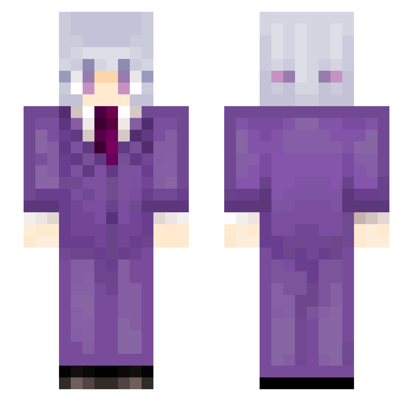 Nightmare_12 Minecraft skin, front and back view