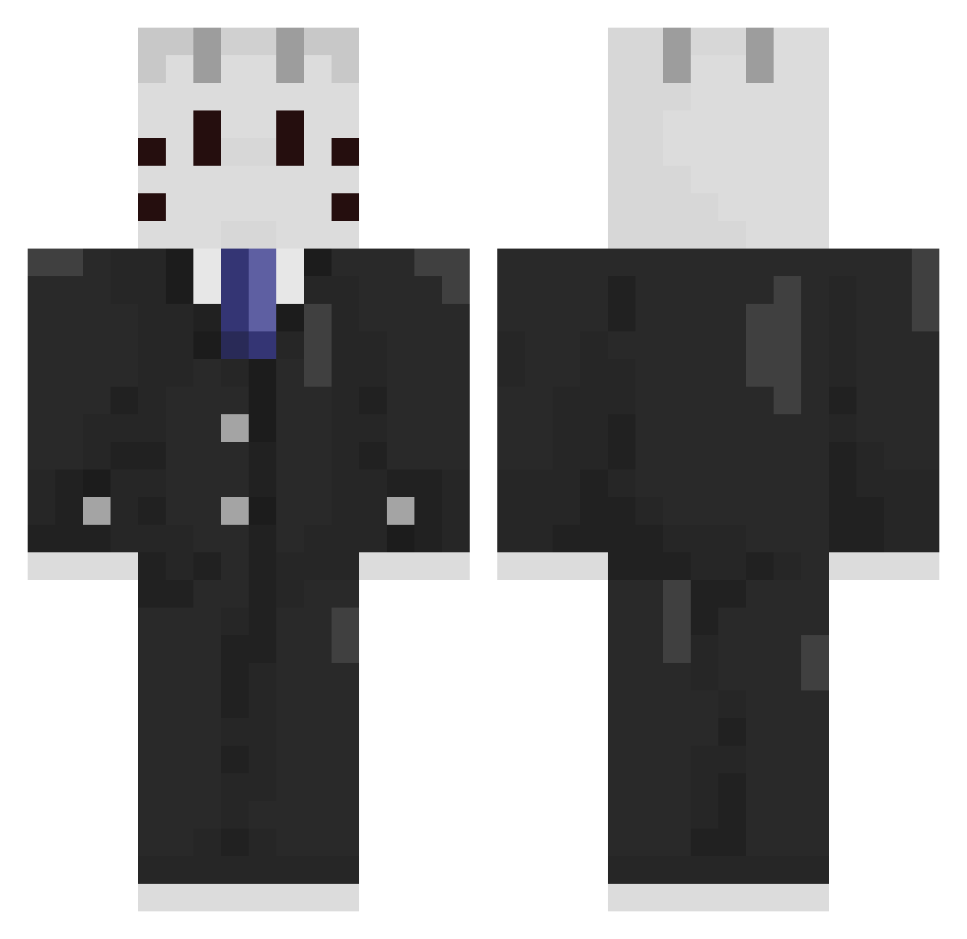 vapourweed Minecraft skin, front and back view