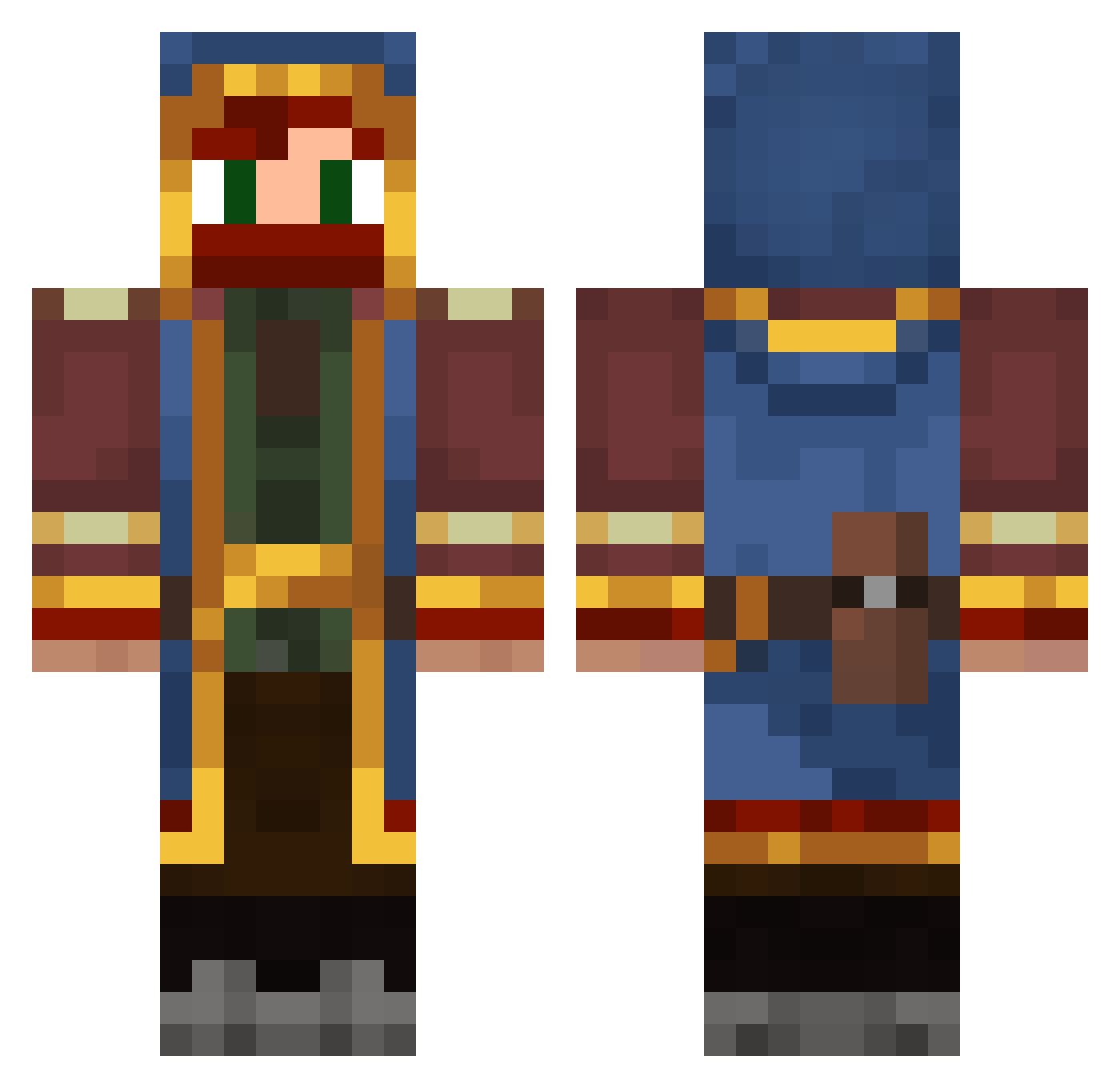 Lord_Cinisli Minecraft skin, front and back view