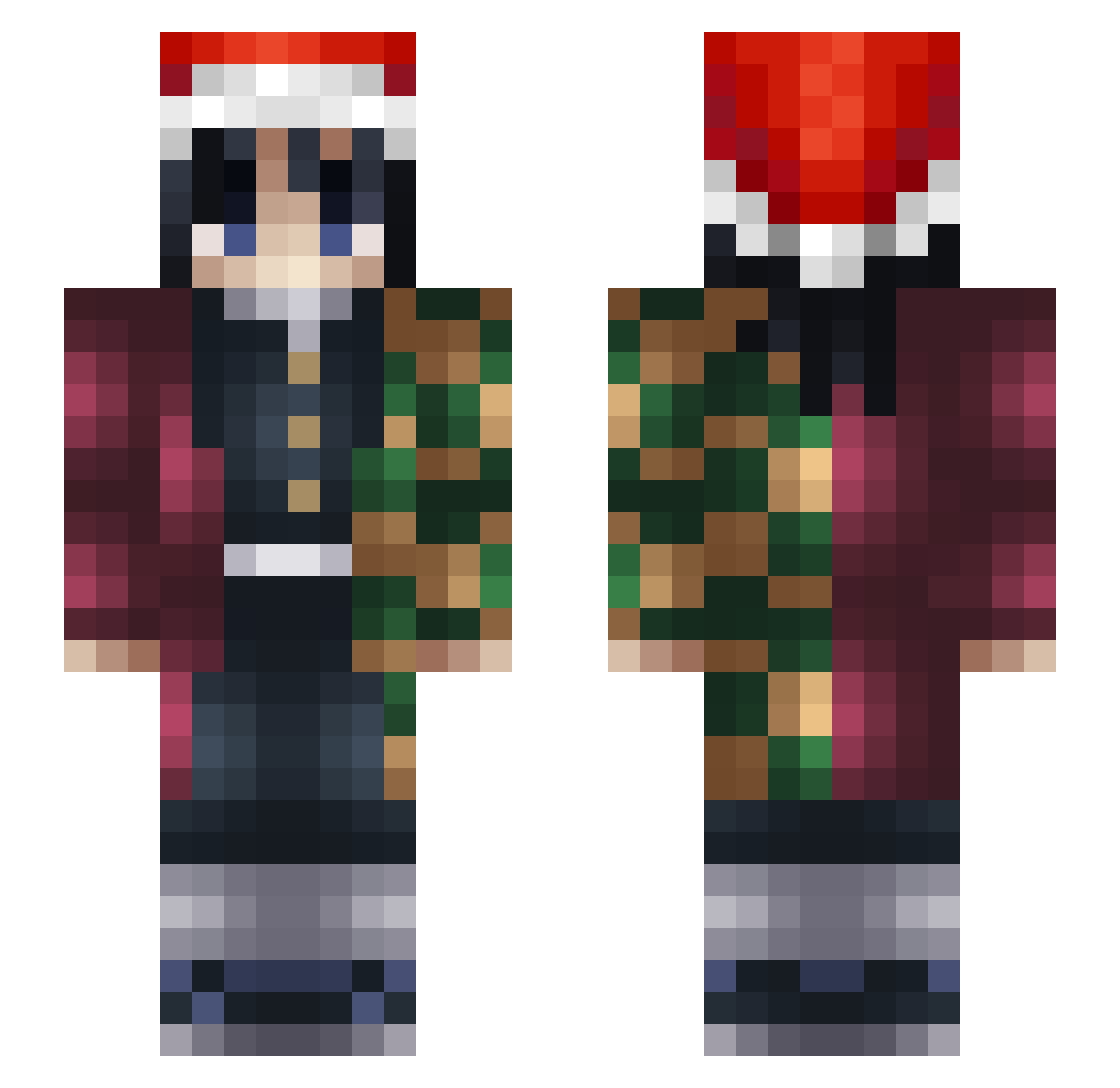AhBuNeh Minecraft skin, front and back view
