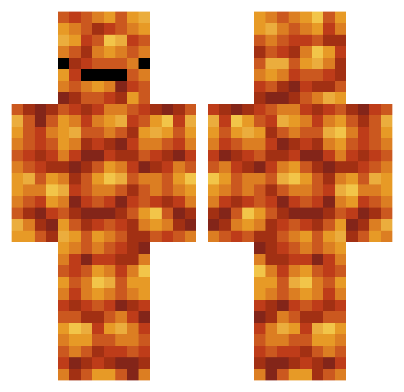 Beans_Please Minecraft skin, front and back view
