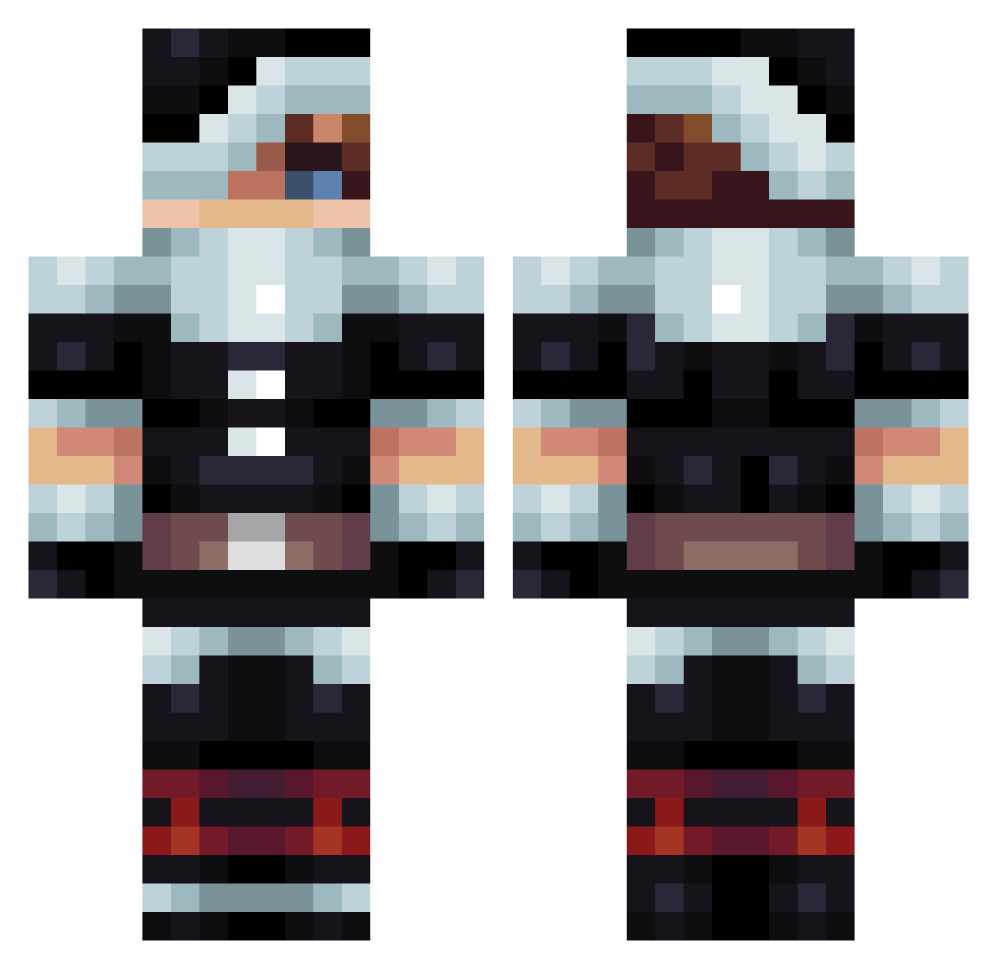 lesserafimz Minecraft skin, front and back view