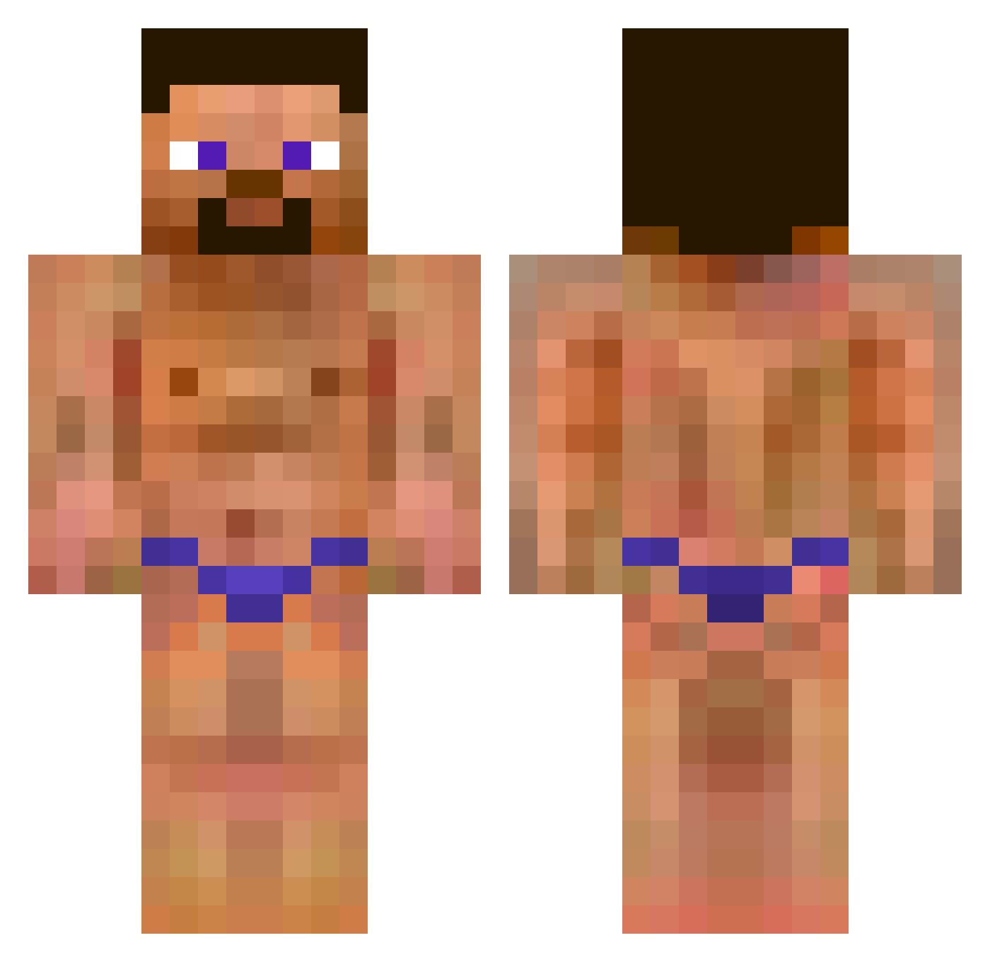 zRedu_ Minecraft skin, front and back view