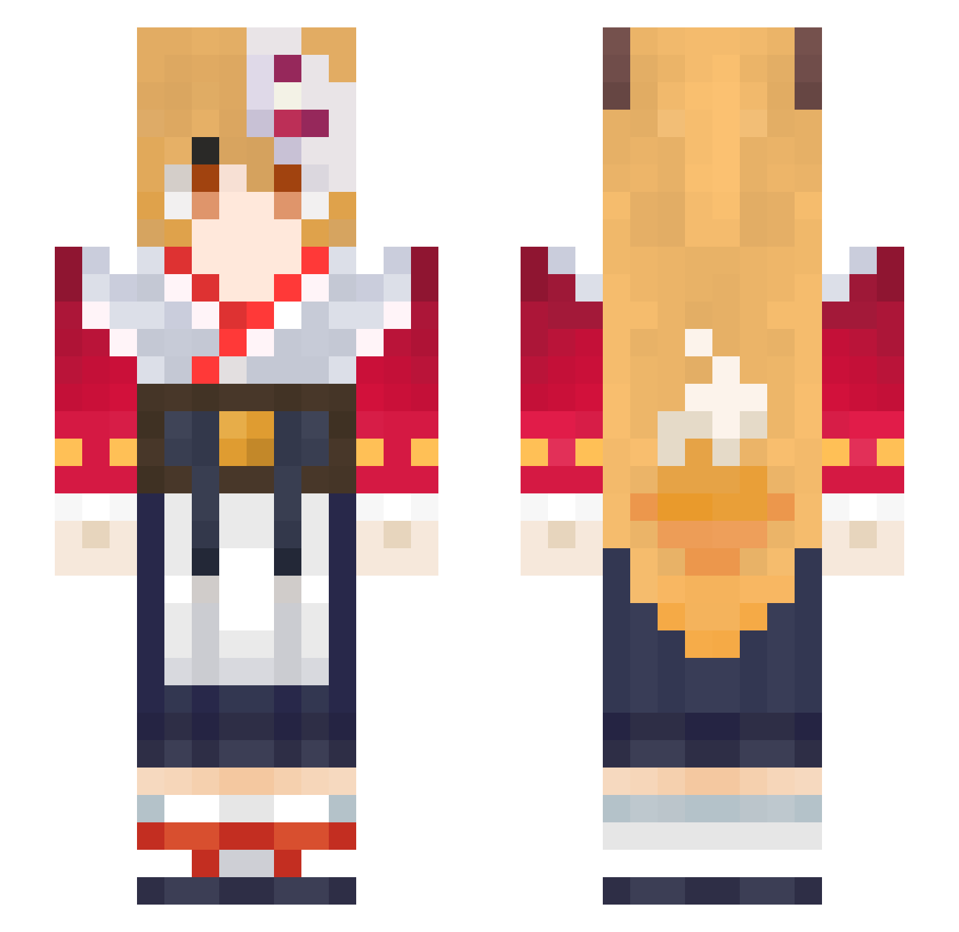 YS_stear Minecraft skin, front and back view