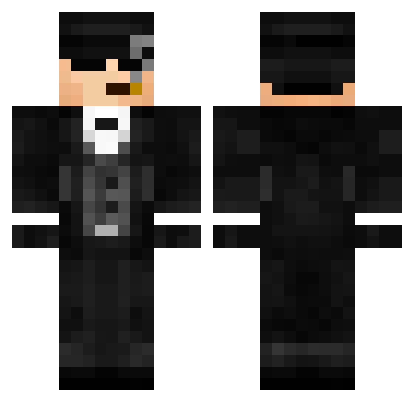 OrganDistributor Minecraft skin, front and back view