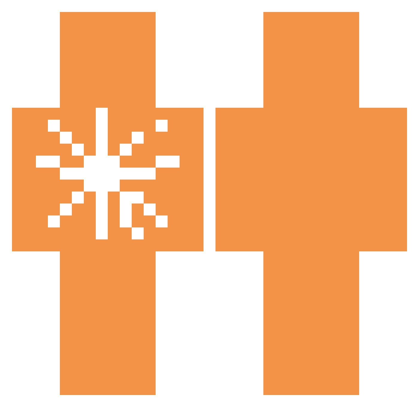 hkc Minecraft skin, front and back view