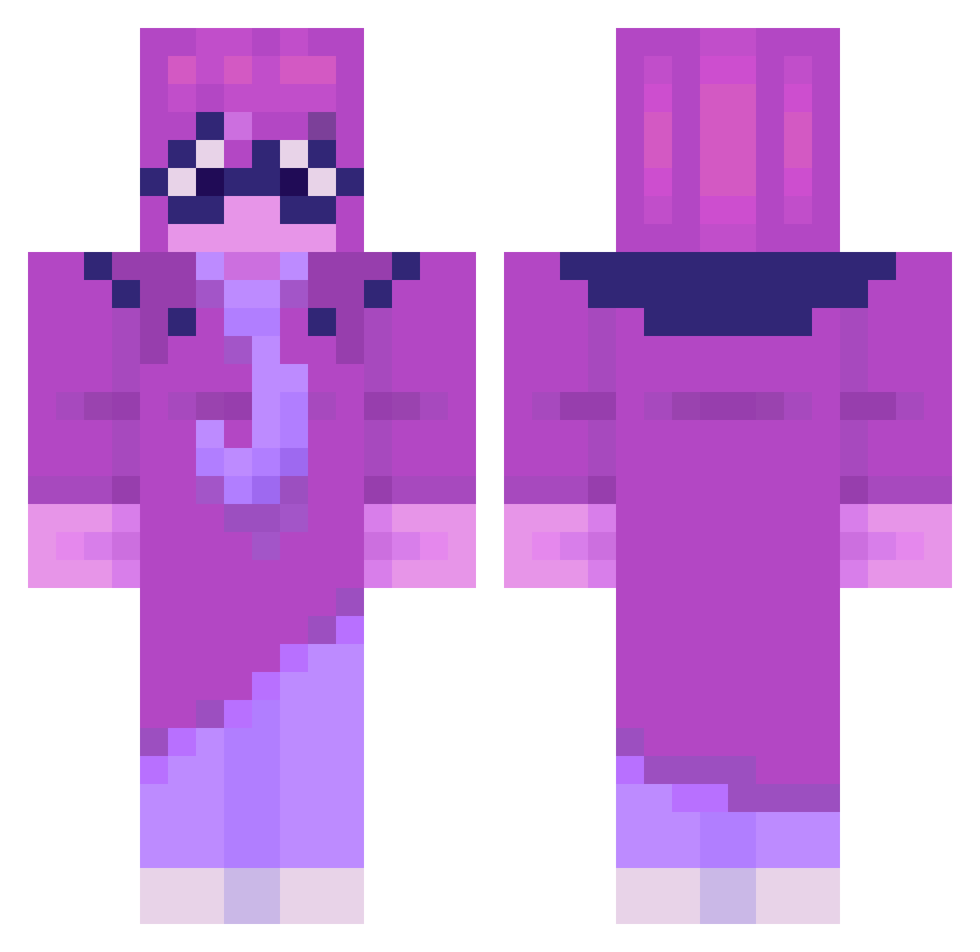 Muggg_ Minecraft skin, front and back view