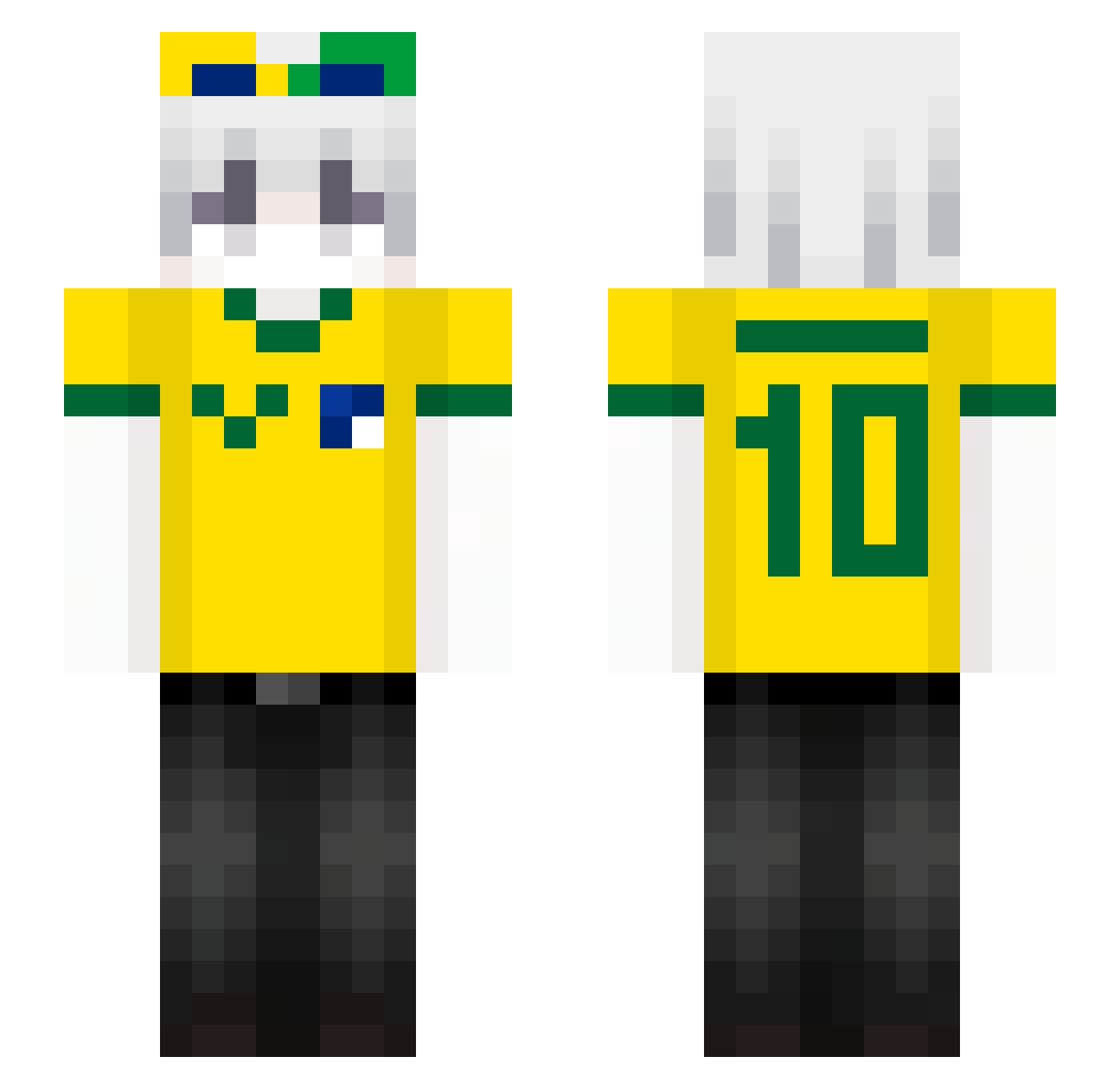 Askardd Minecraft skin, front and back view