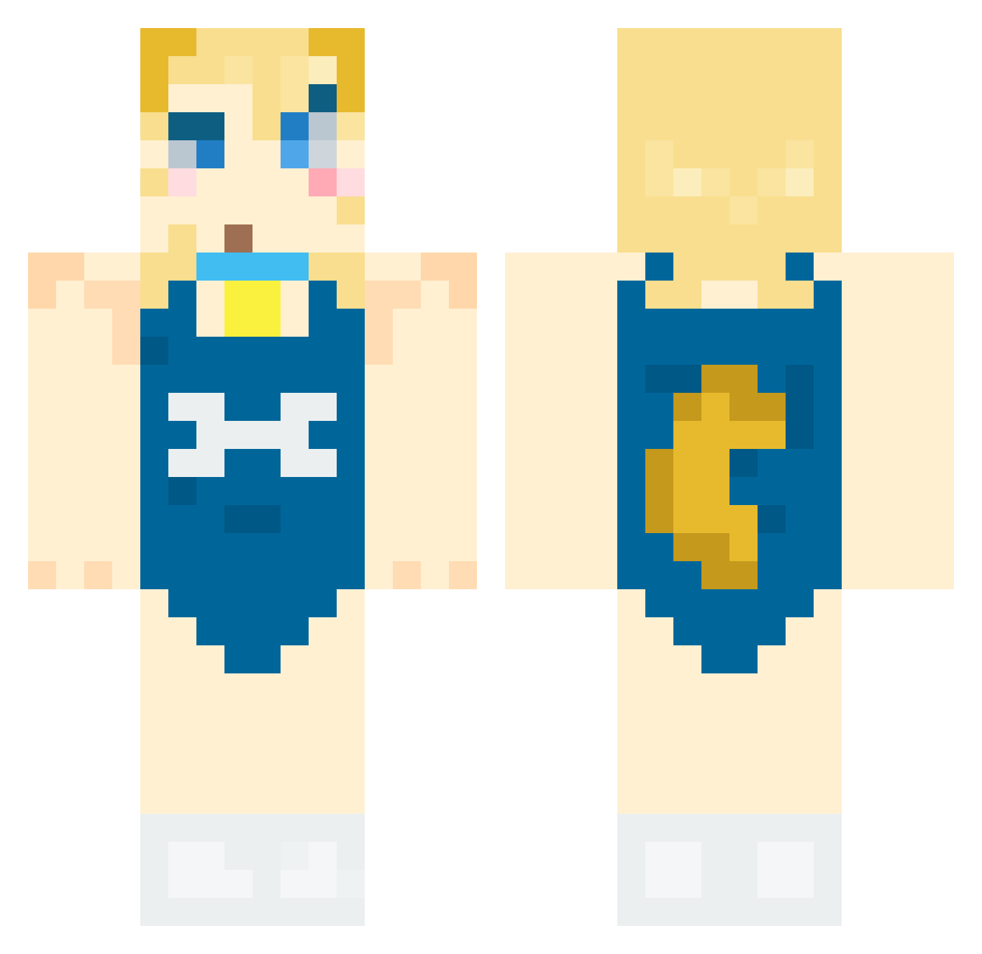 Averagesillycat Minecraft skin, front and back view