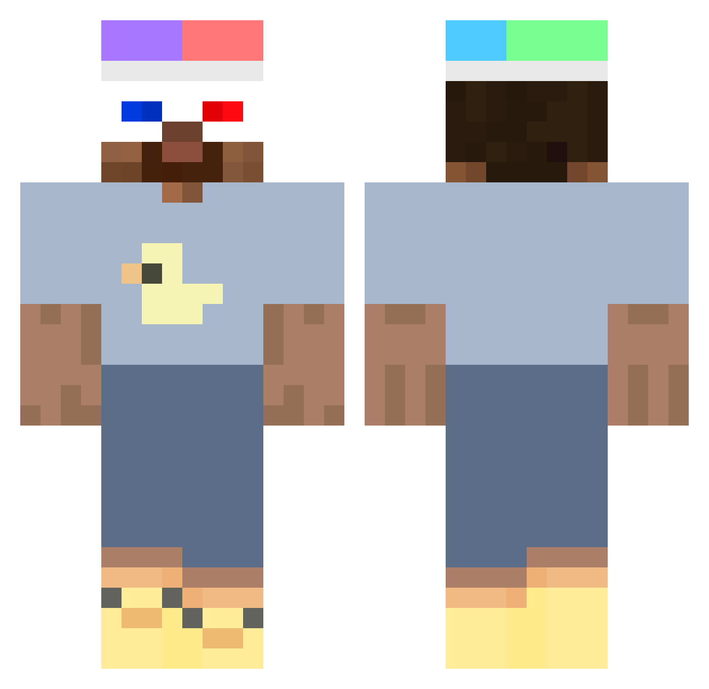 _l1l Minecraft skin, front and back view