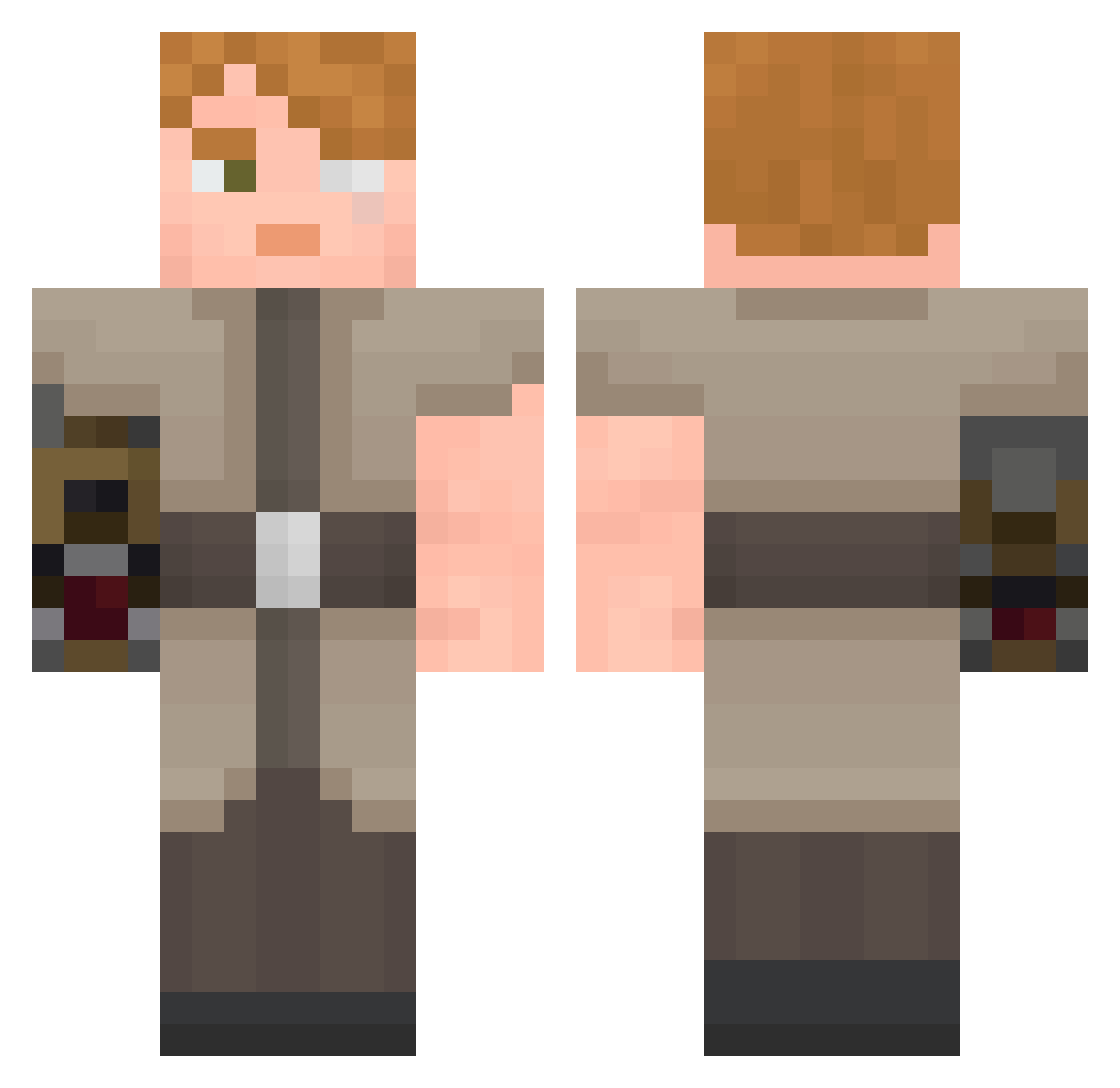 SomeGuyFromOnett Minecraft skin, front and back view